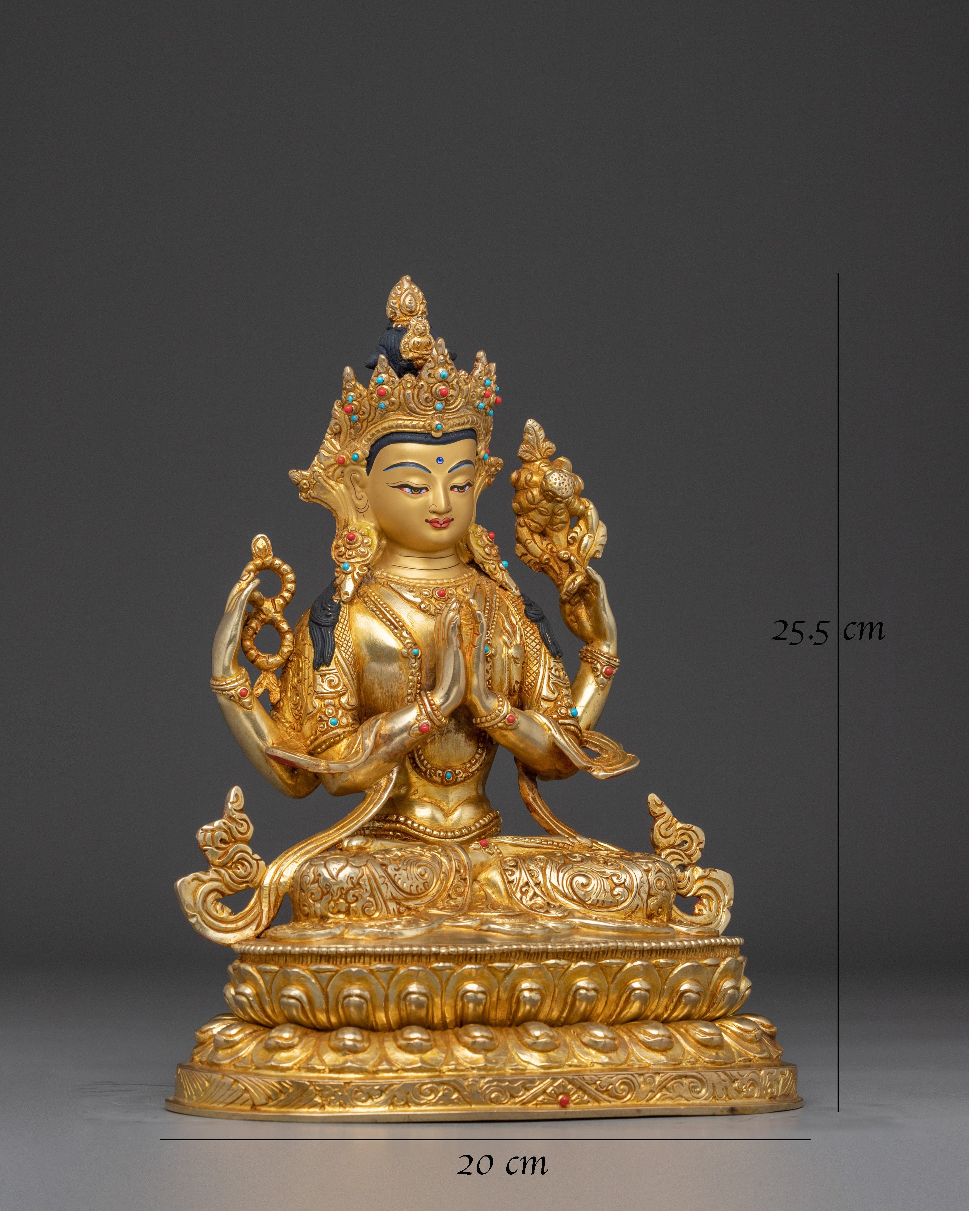 Handmade Buddha Artwork of Chenrezig