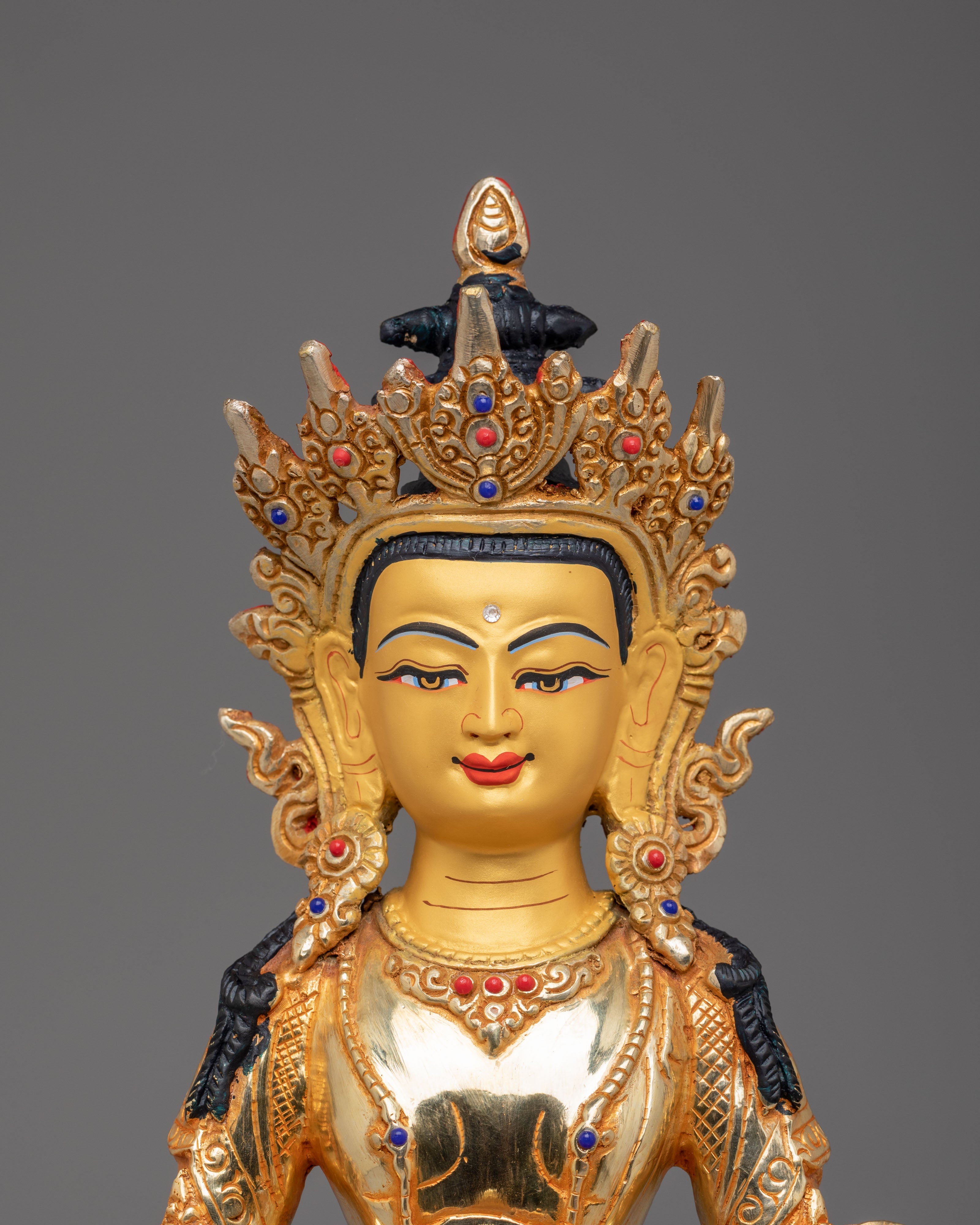 Tibetan Longevity Buddha Amitayus Statue | Symbol of Infinite Life