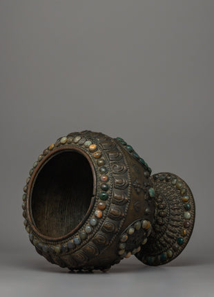 Artificial Stones Rice Pot | A Tibetan Buddhist Offering Vessel