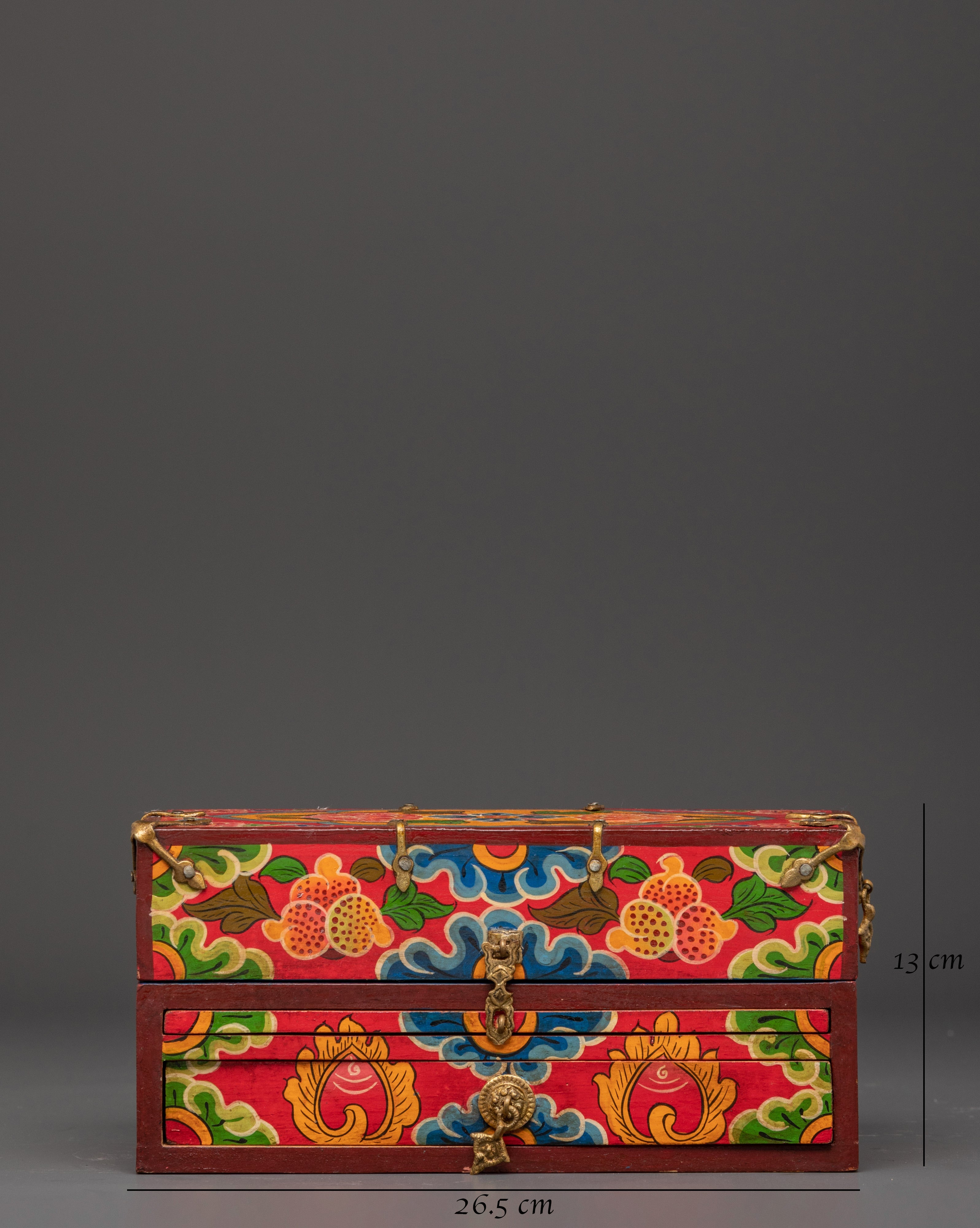 Tibetan Treasure Box with Buddha Statue | Handcrafted Spiritual Gift