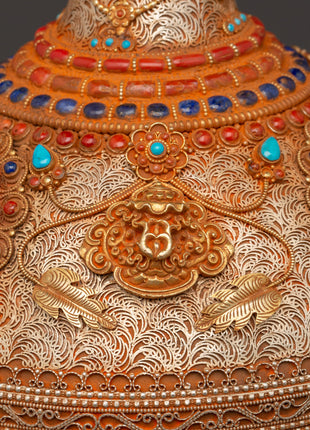 Sacred Copper and Gold-Plated Treasure Chest | Handcrafted Box