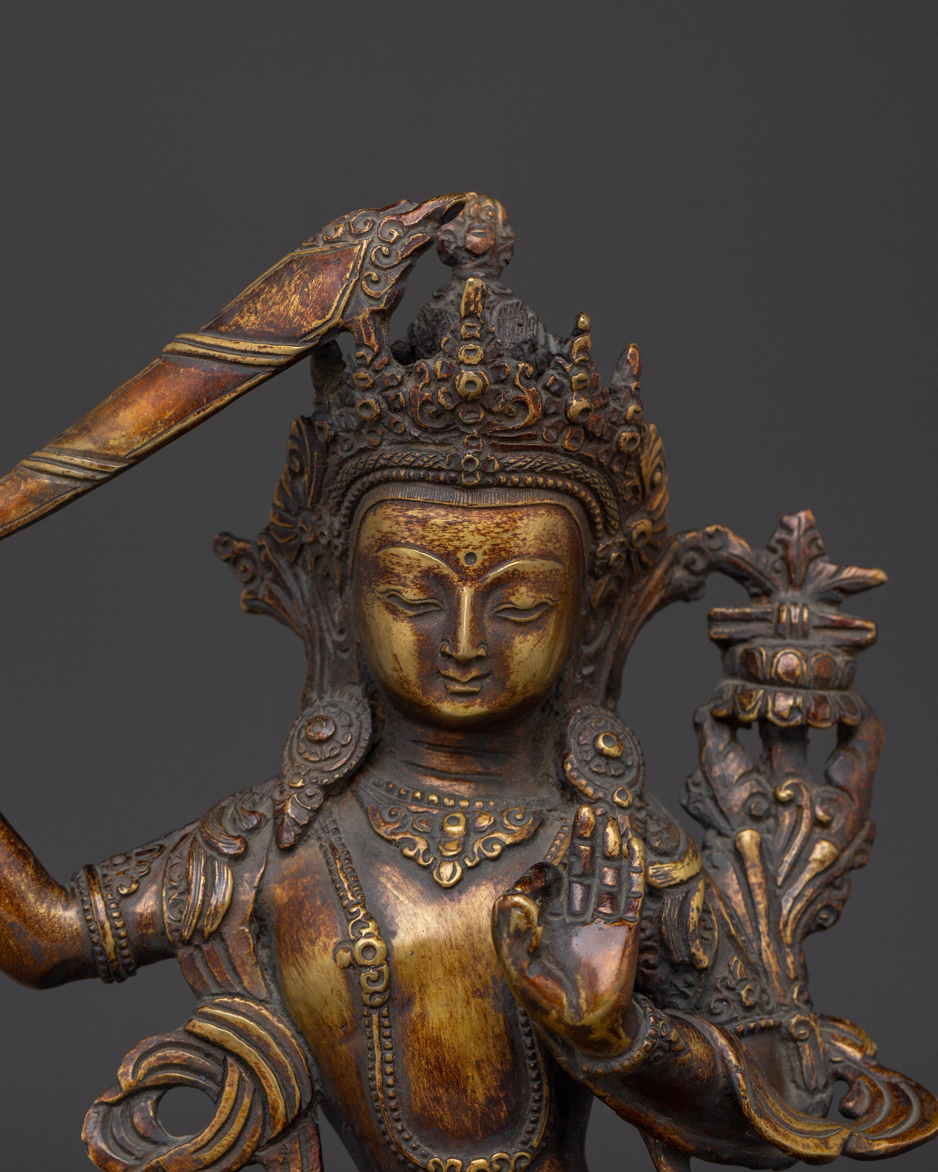 Ultimate Wisdom Bodhisattva Manjushri Statue | Spiritual Decor for Meditation