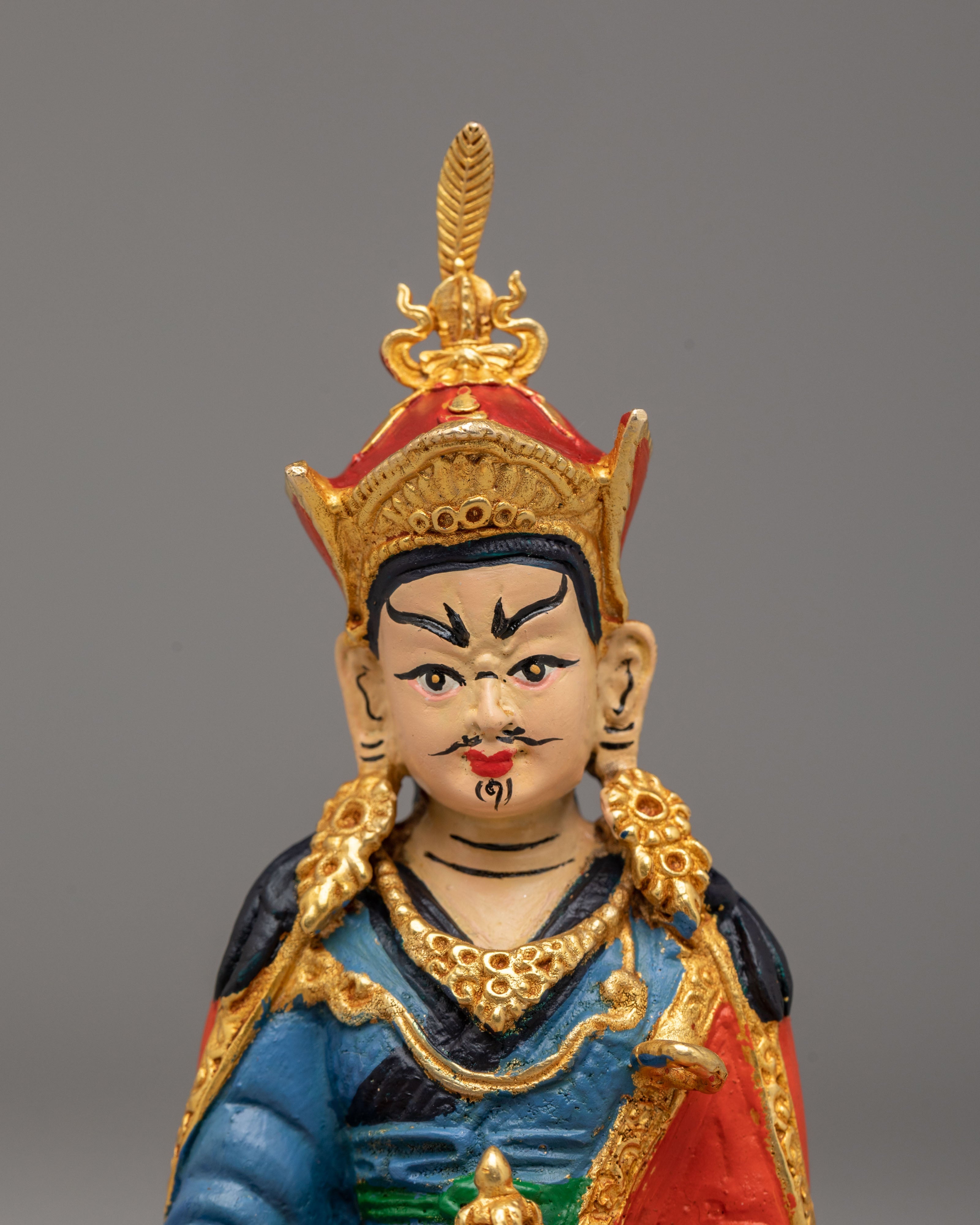 Handmade Guru Rinpoche Statue | Tibetan Buddhist Sculpture
