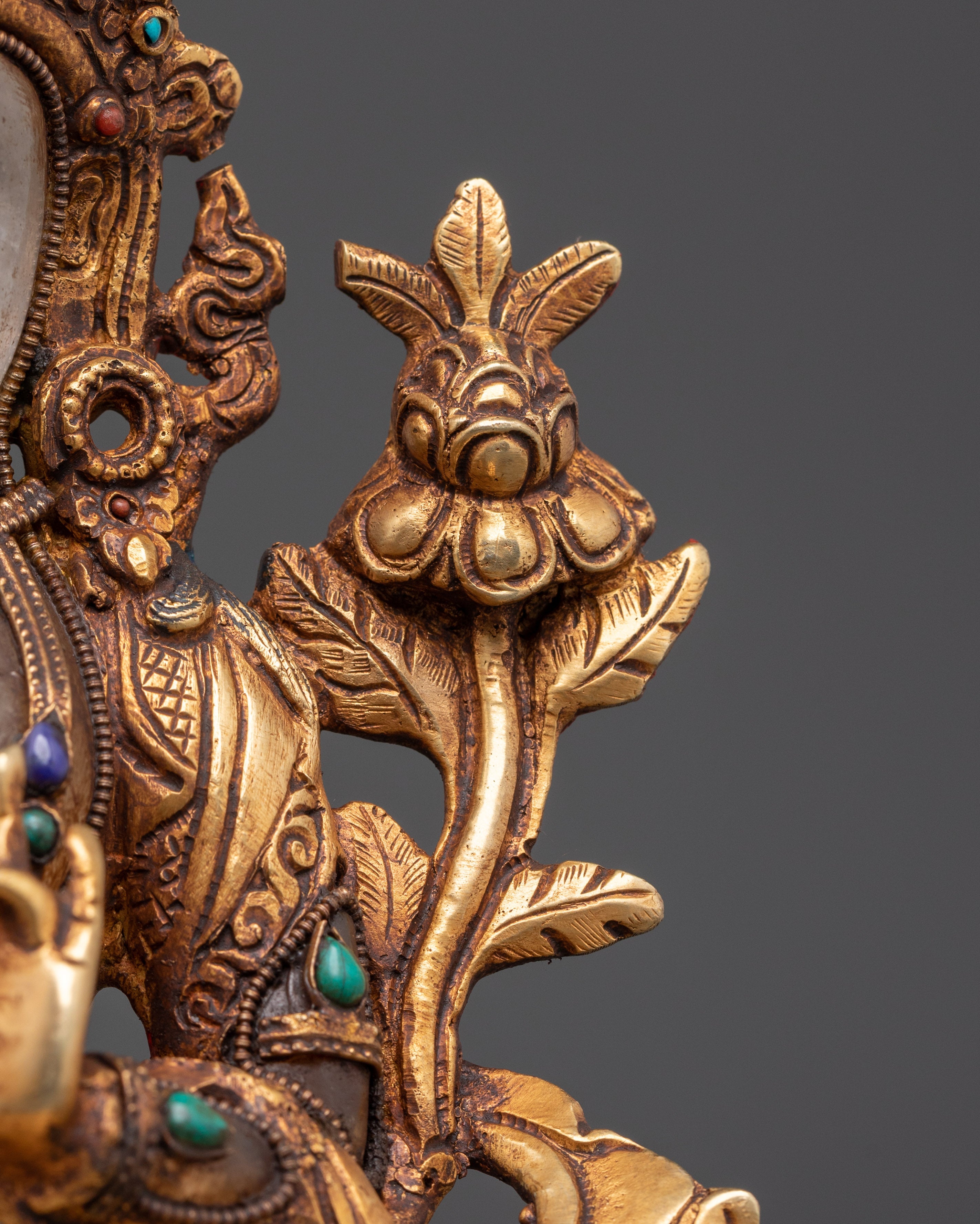 Crystal Green Tara Statue | Buddhist Goddess of Compassion
