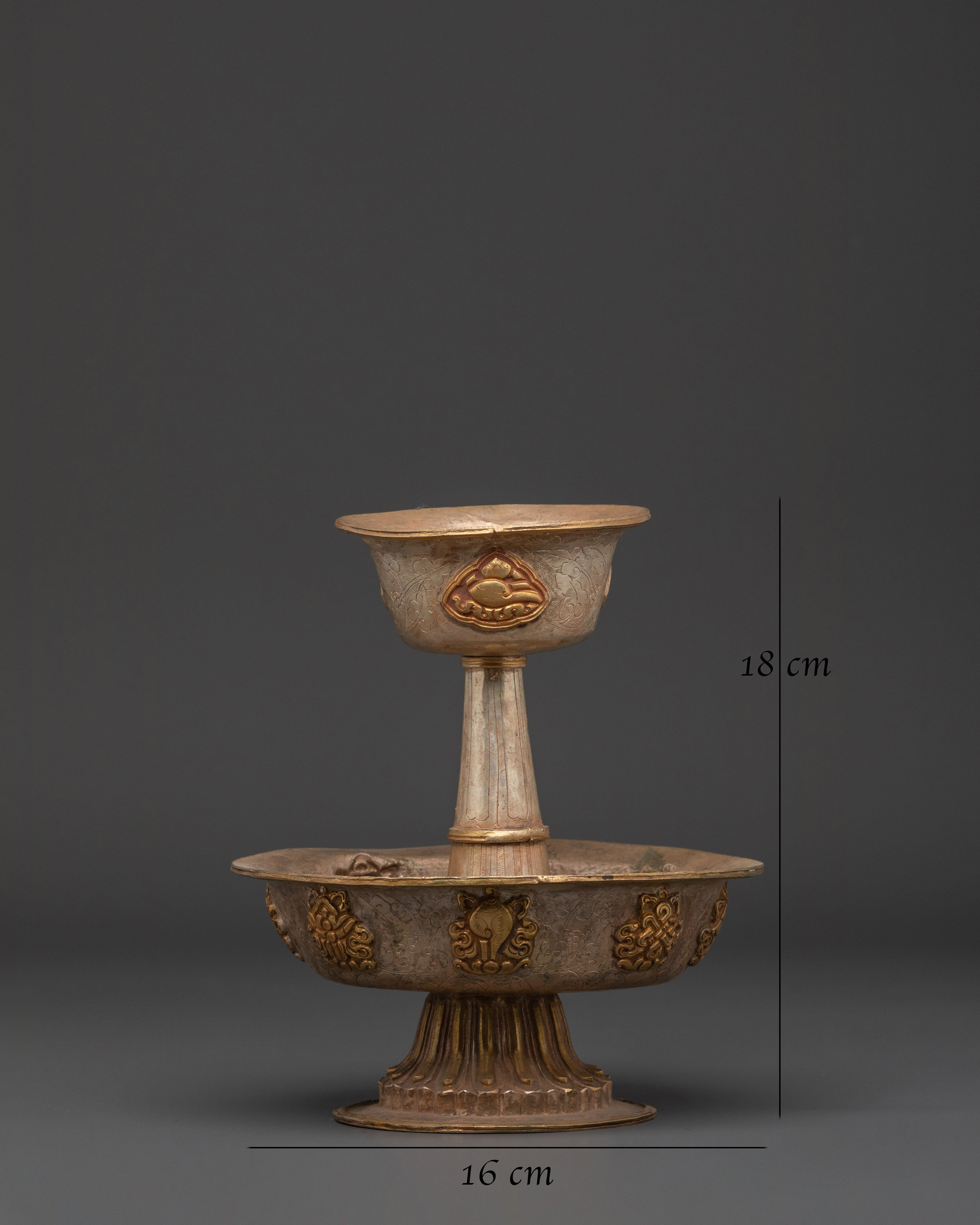 Traditional Serkyem Offering Set | Tibetan Ritual Offering Vessel