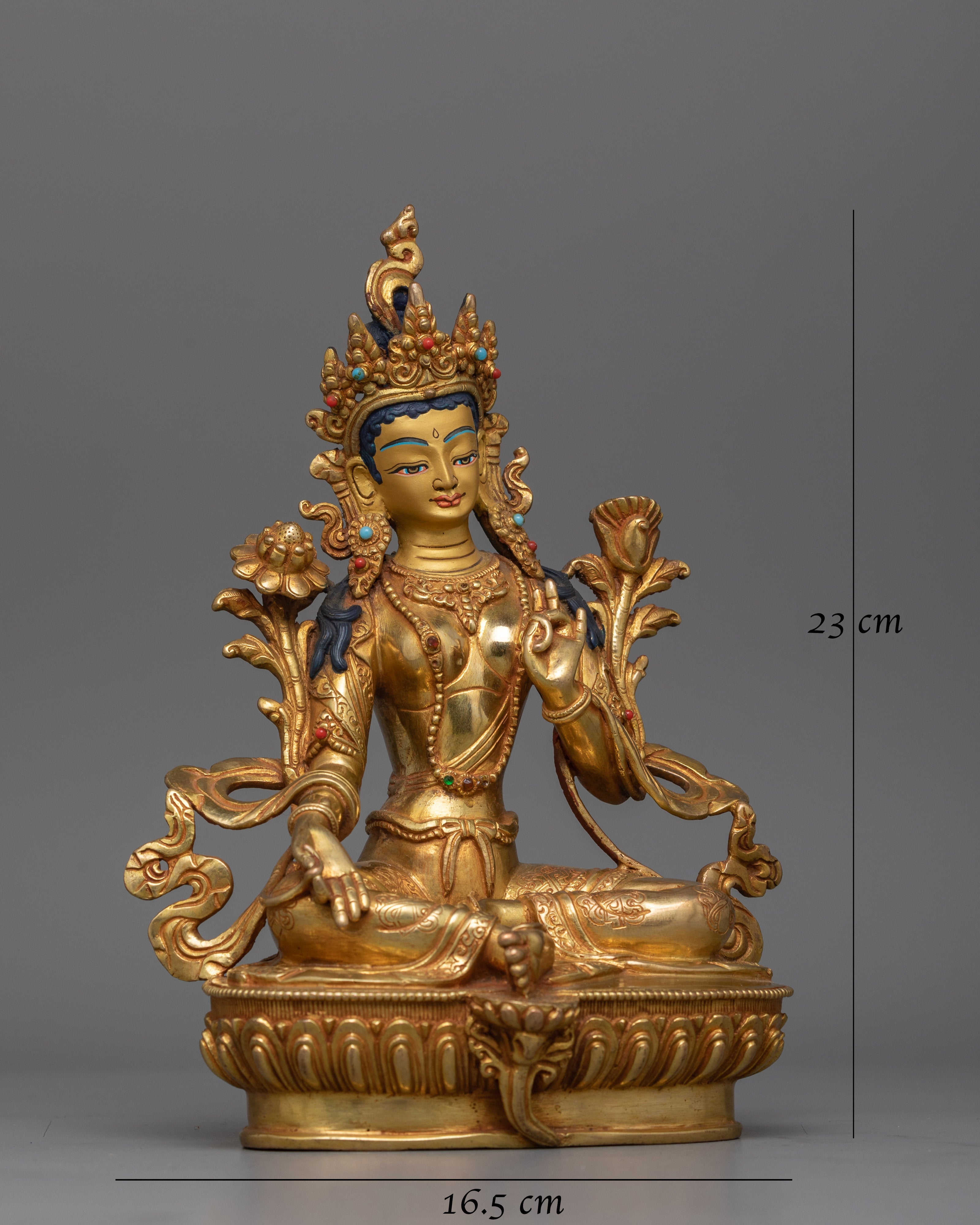 Green Tara Handmade 23cm Statue | Protector of Compassion