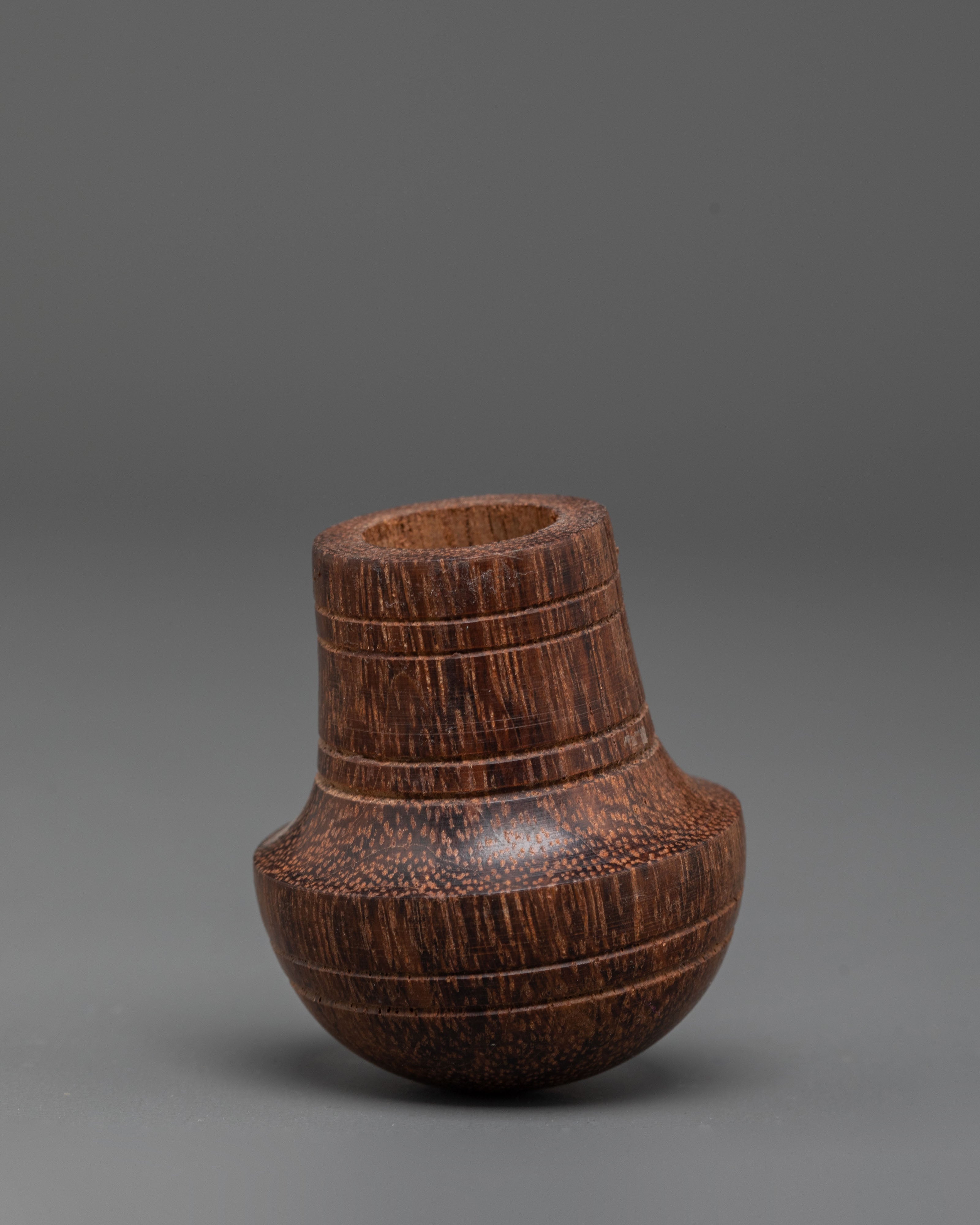 Wooden Brocade Stick Cap | Decorative Cap for Spiritual Accessories