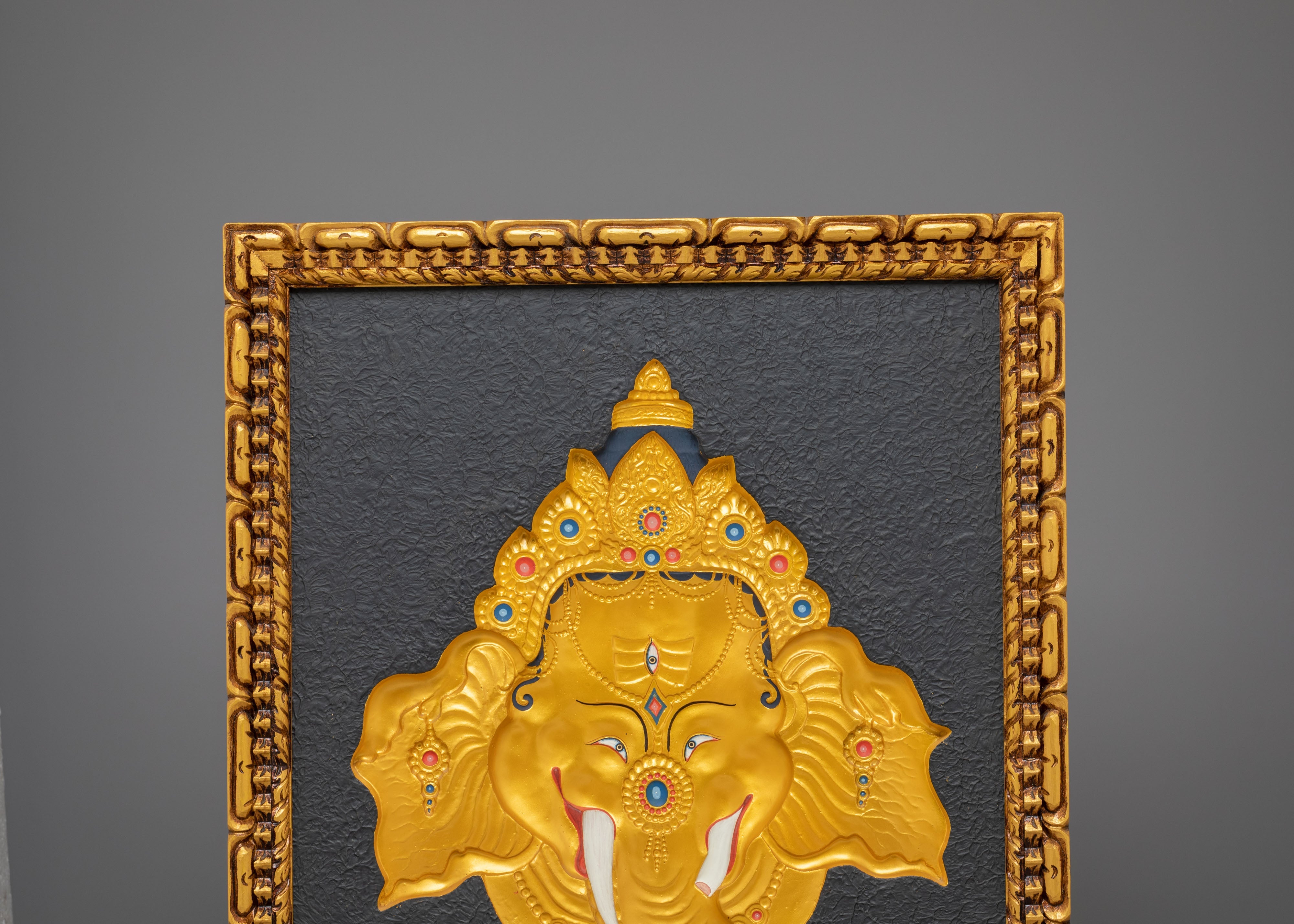 Handcrafted Ganesha Wall Art | Wooden Relief Wall Hanging for Home Decor