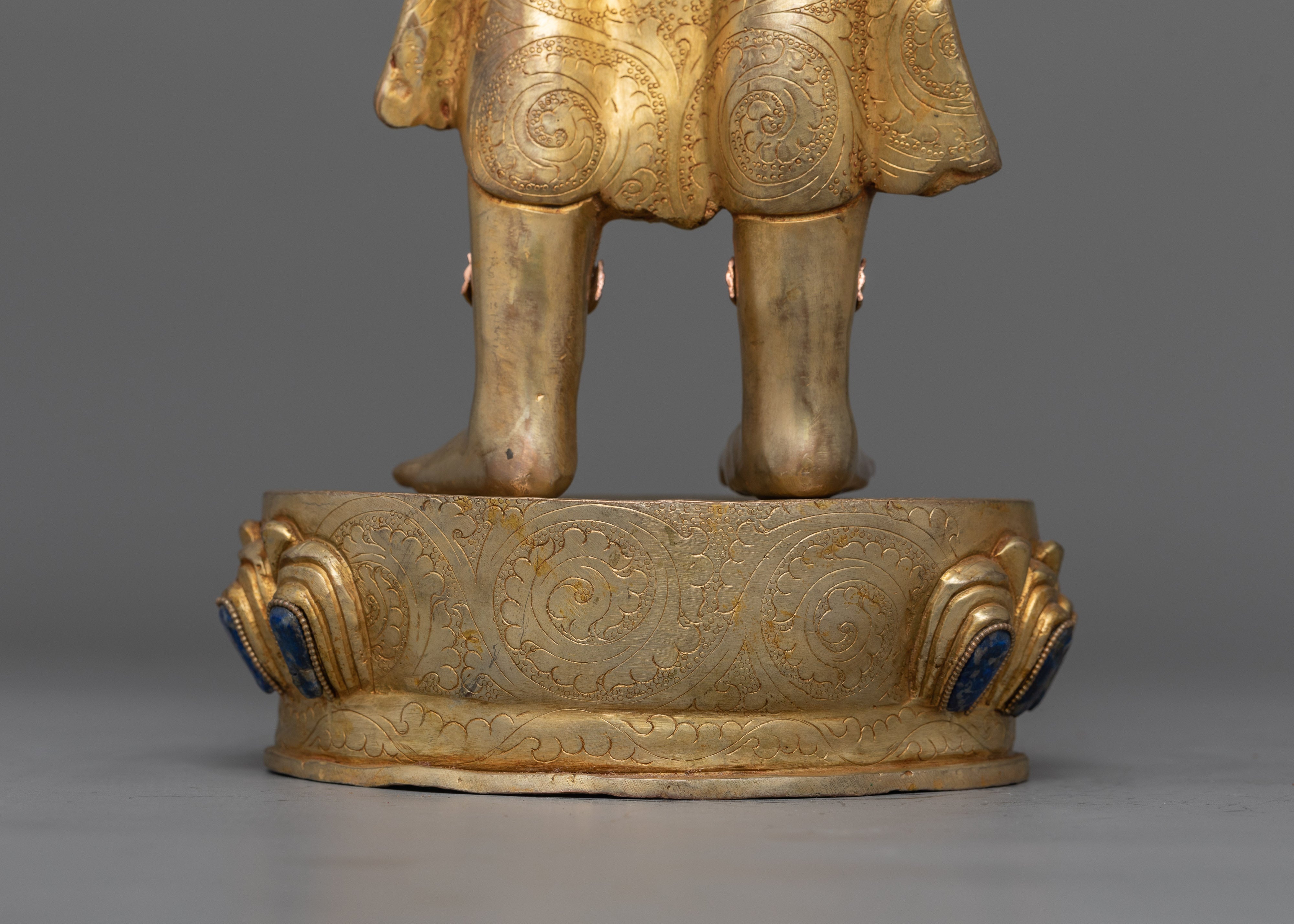 Crystal Avalokiteshvara Statue | Handcrafted  and Gold Electroplated Art