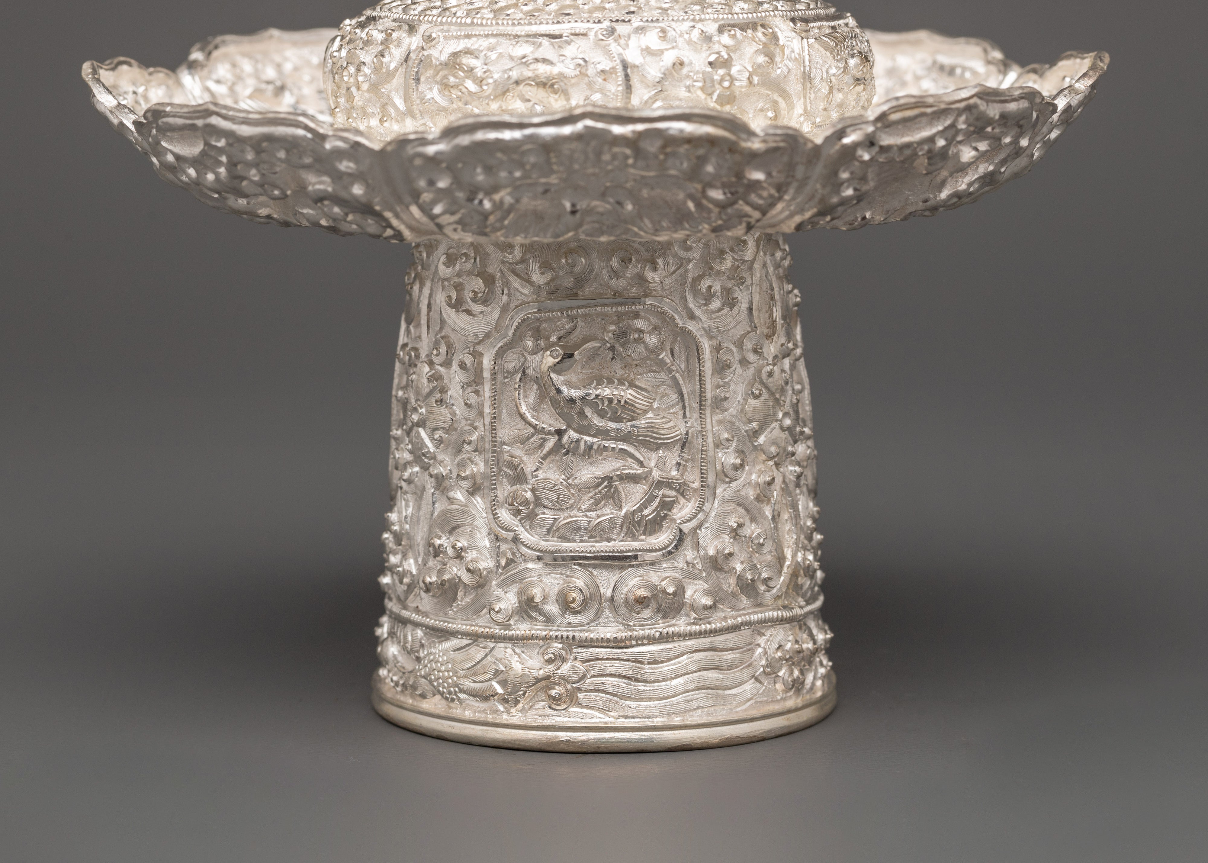 Tea Pot Buddhist Home Decor | Pure Silver Decorative Teapot