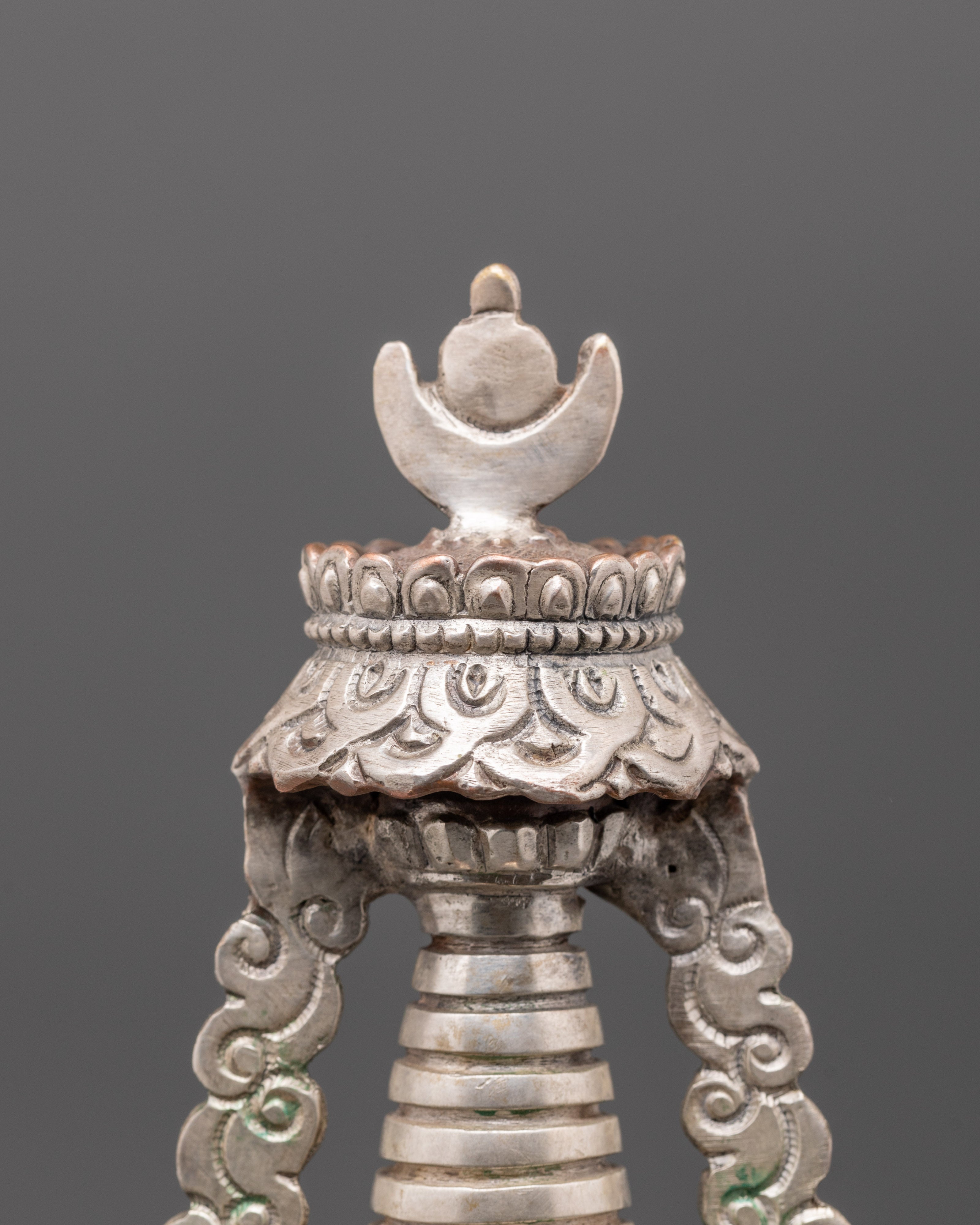 Oxidized Copper Tibetan Buddhist Stupa | Symbol of Mindfulness