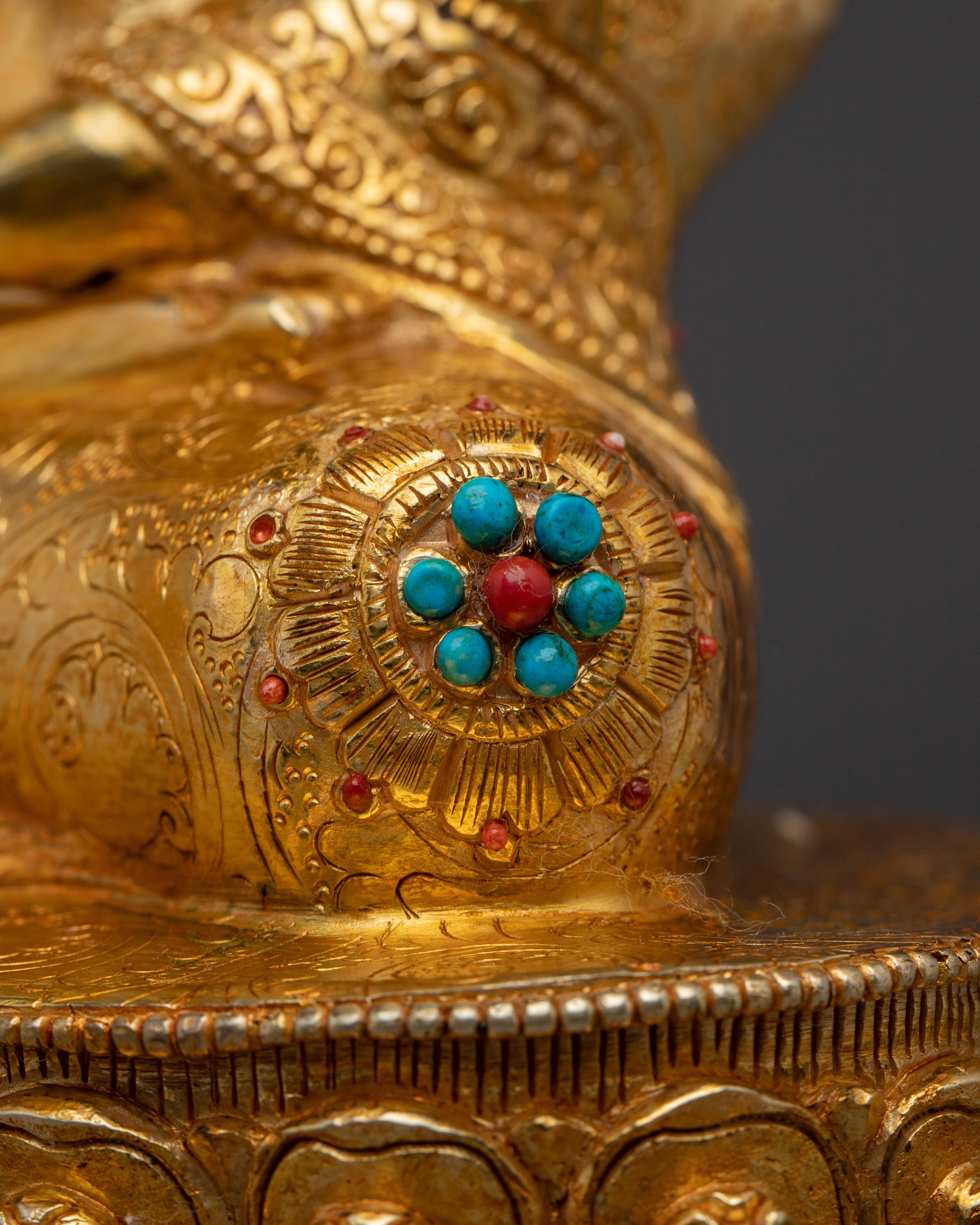 Medicine Buddha Healing Copper Statue | Bhaiṣajyaguru Himalayan Artwork