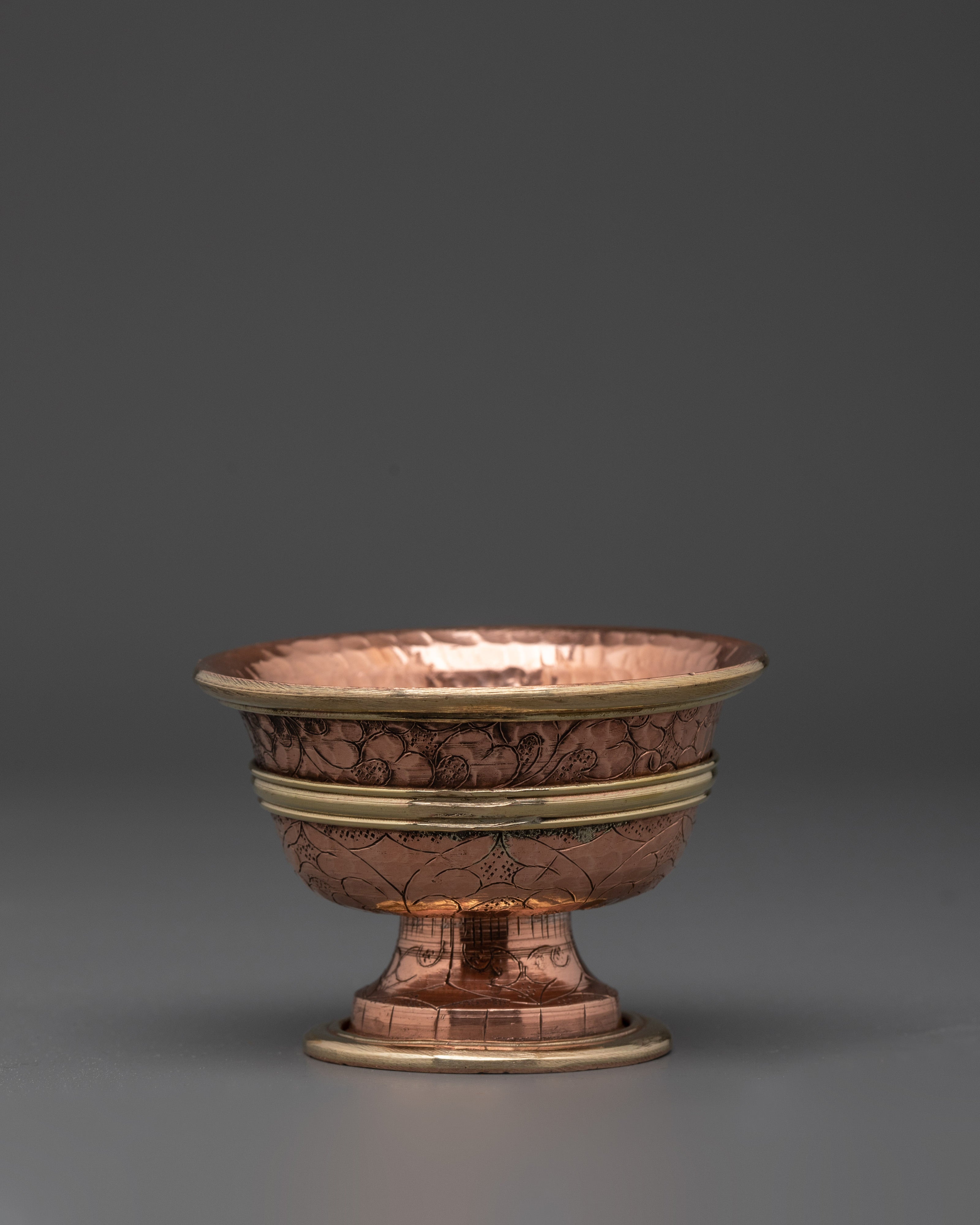 Handcrafted Brass Offering Bowl Set | For Buddhist Rituals and Altar Use