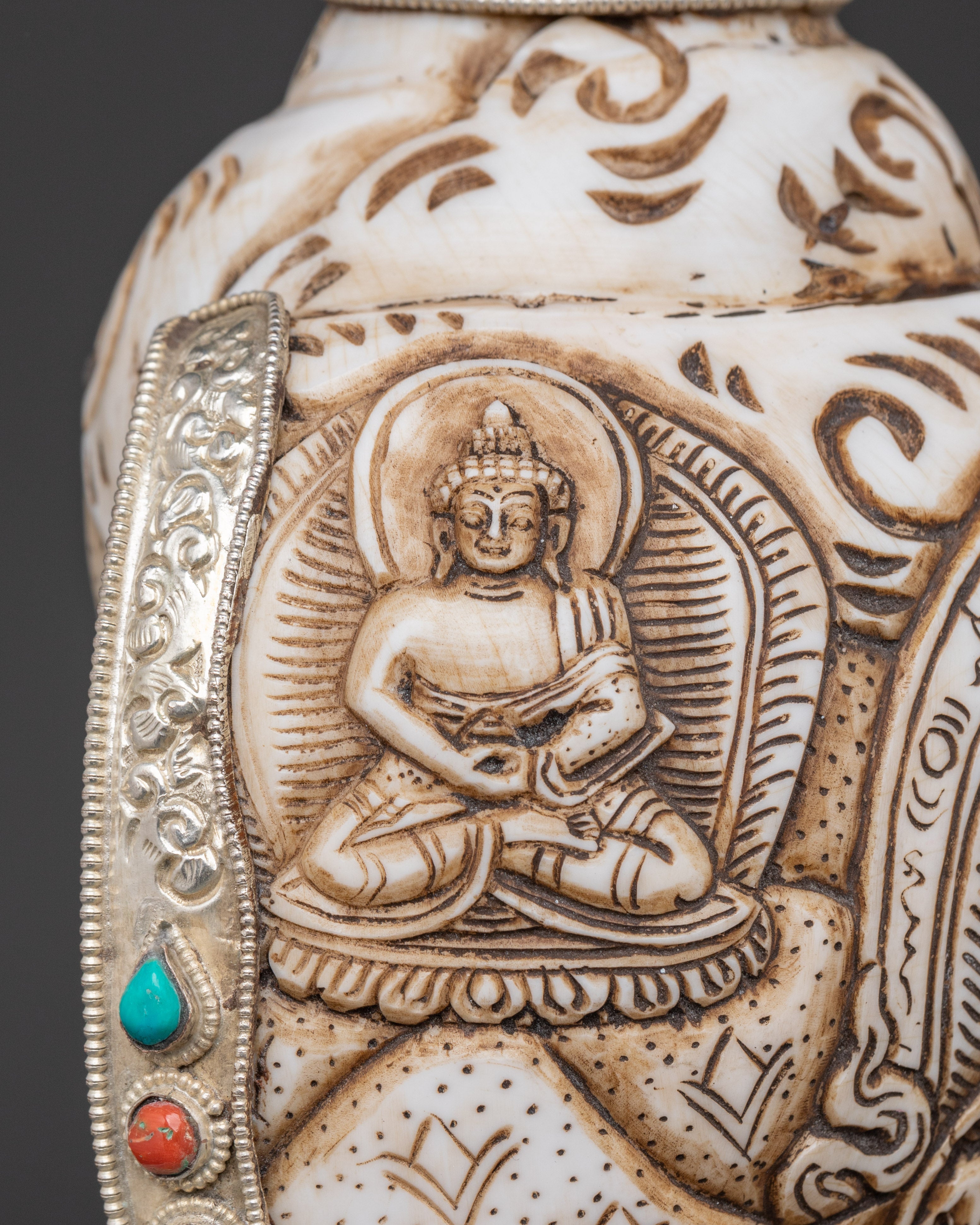 Sacred Conch Artifact |  Meditation and Altar Decor