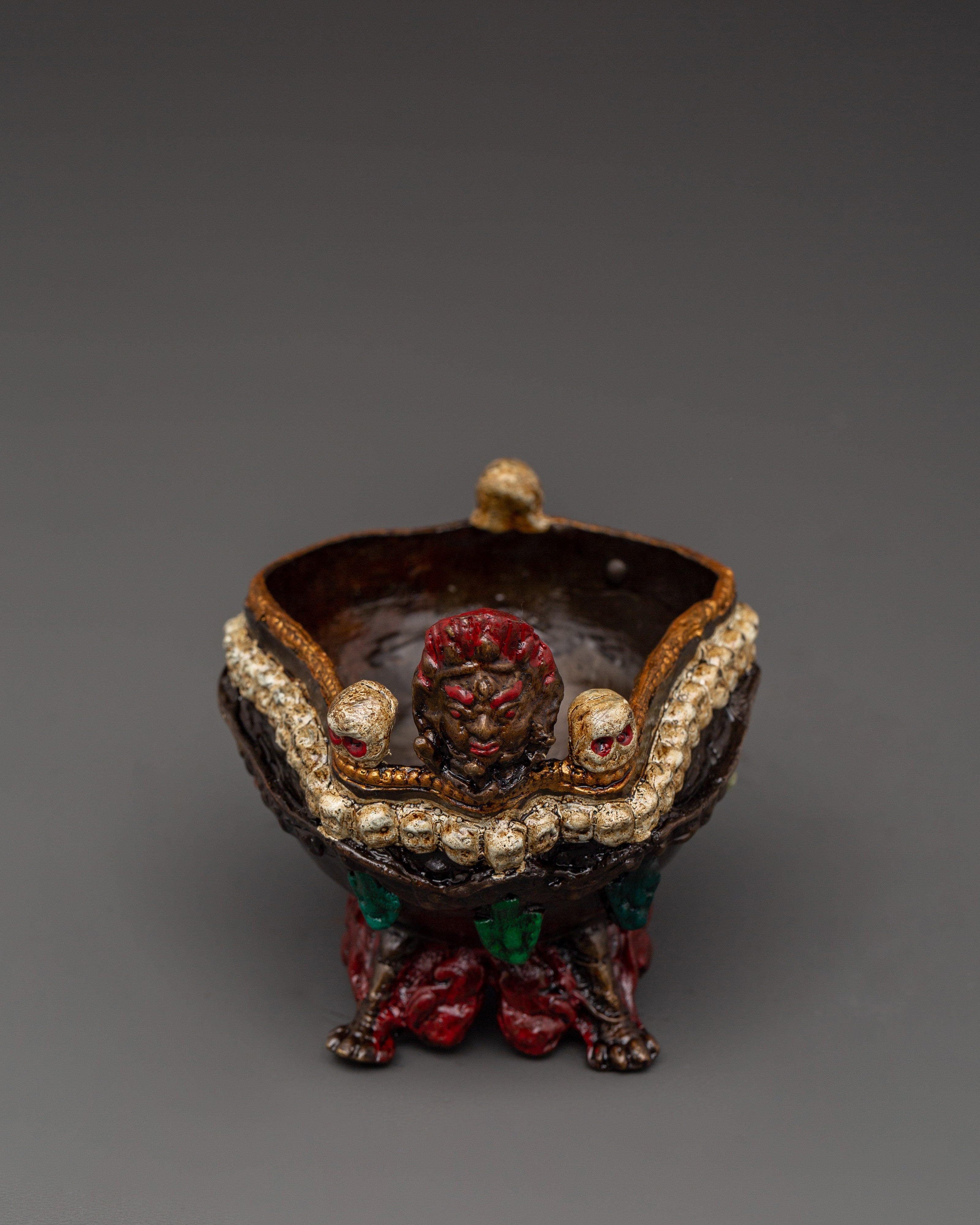 Tantric Kapala Bowl | Copper Ritual Skull Cup