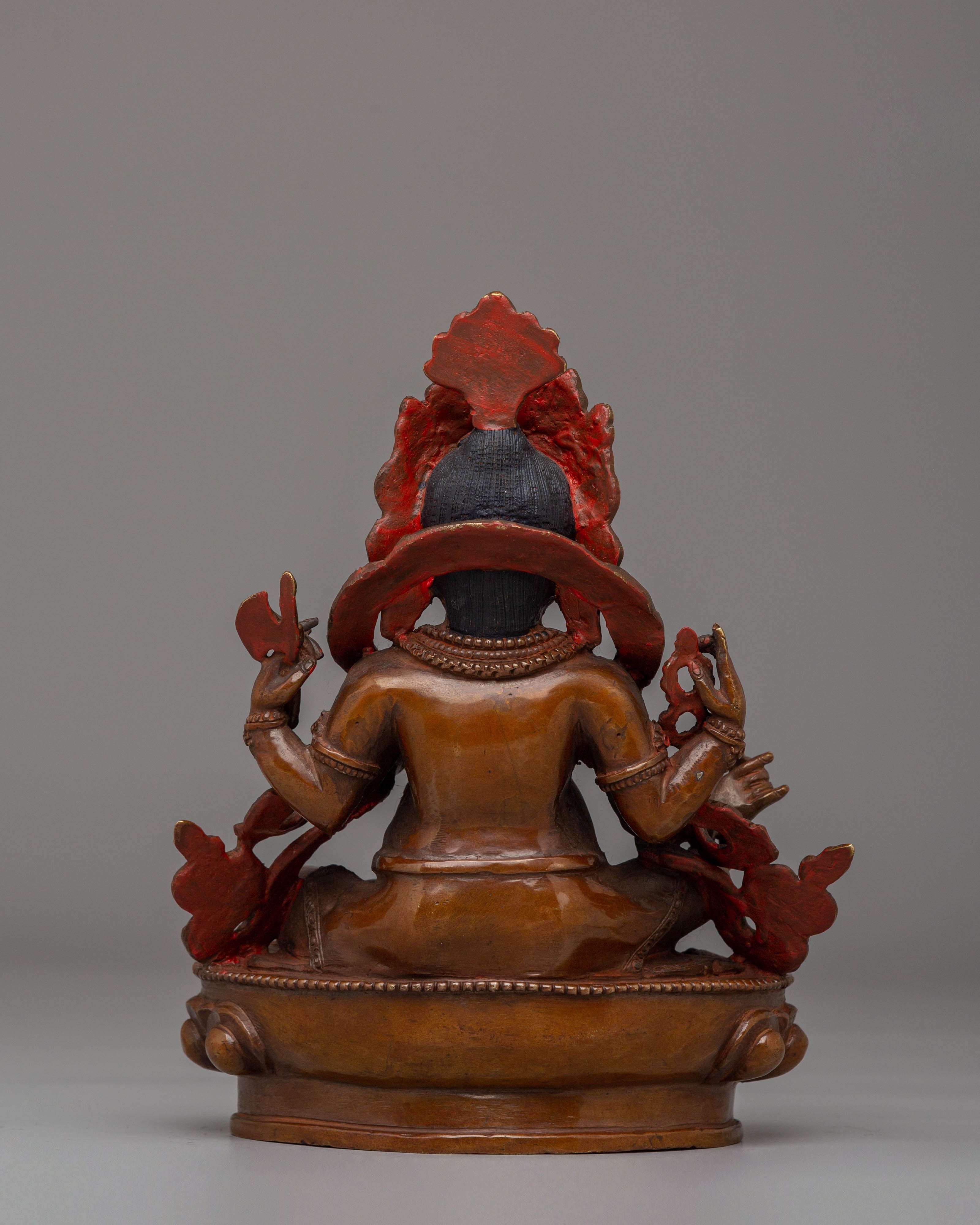 Statue of Hindu Lord Ganesha | Sacred Copper & Acrylic Ganesha Sculpture
