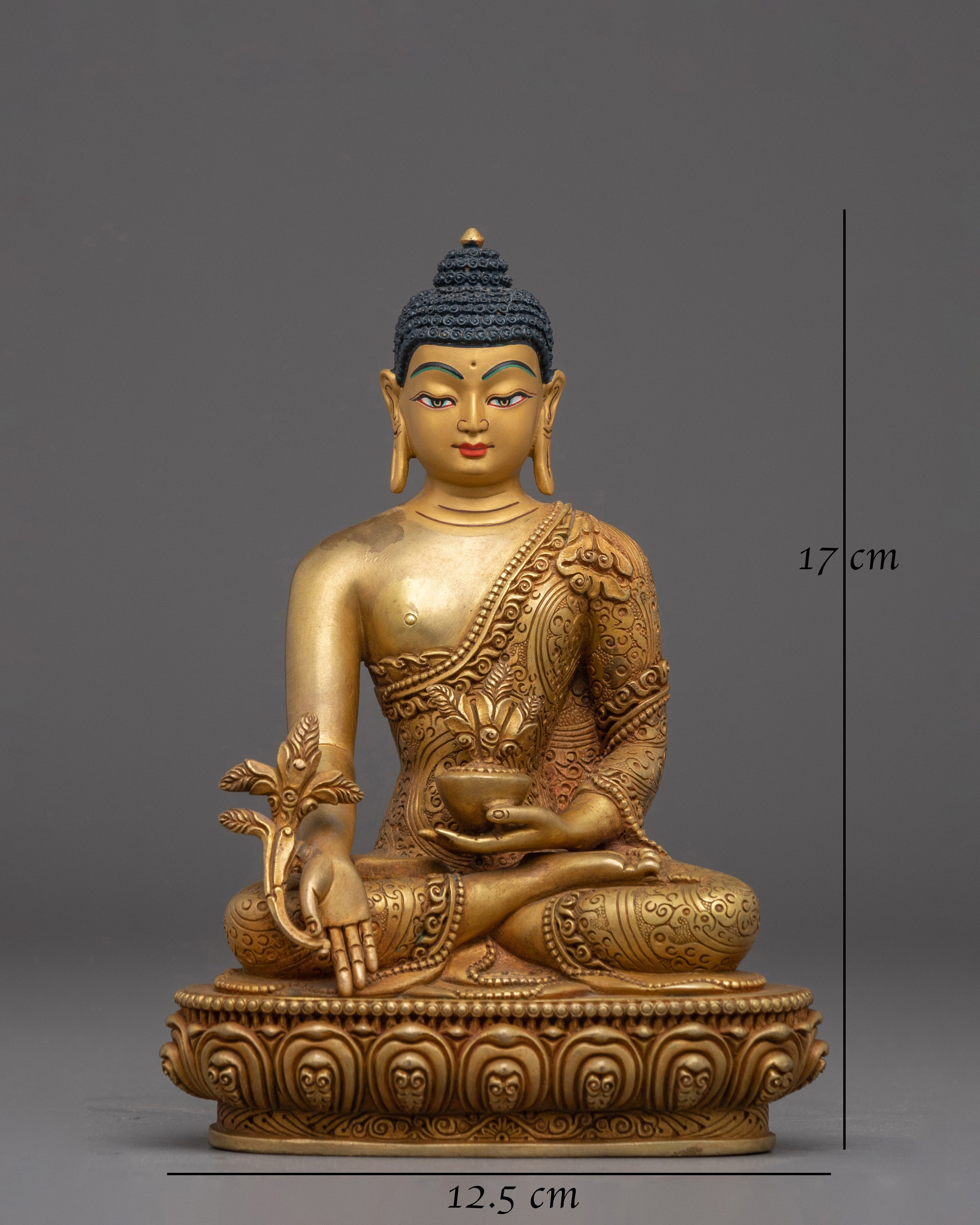 Copper Supreme Healer Medicine Buddha Statue | Powerful Tibetan Sculpture for Wellness