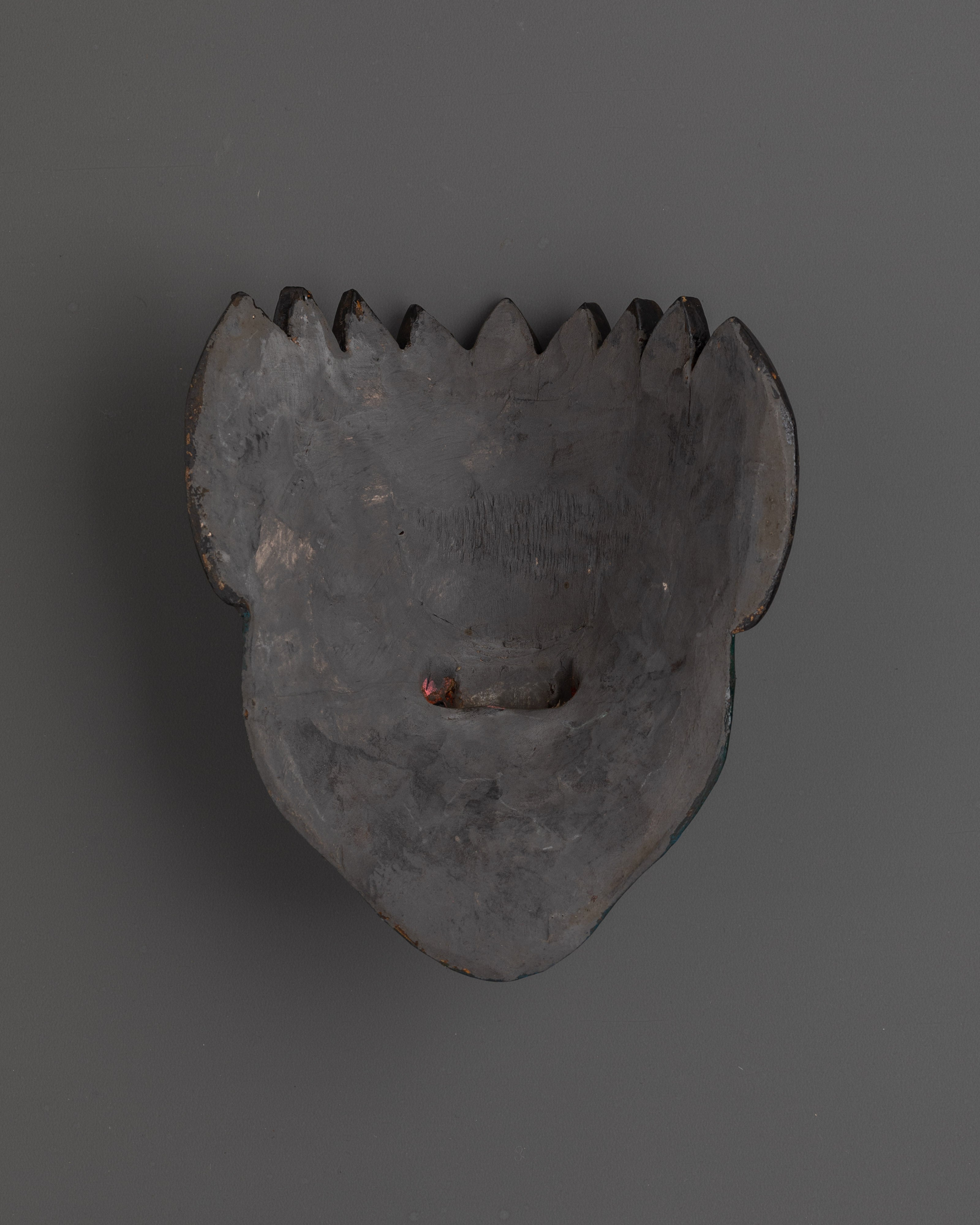 Folk Art Wooden Mask | Handcrafted Painted Wood Wall Decor