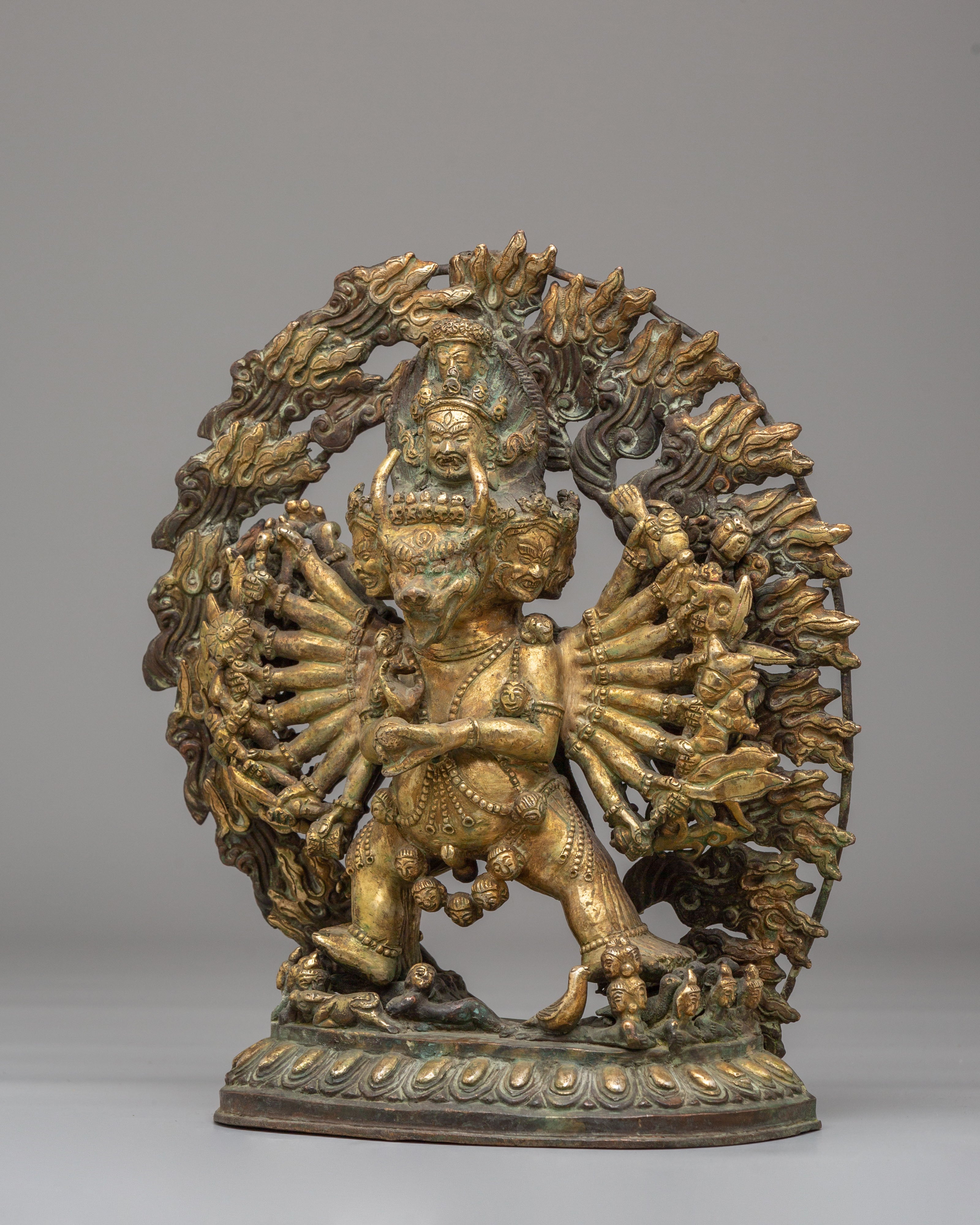 Sacred Yamantaka Deity Statue | Tibetan Buddhist Wrathful Deity