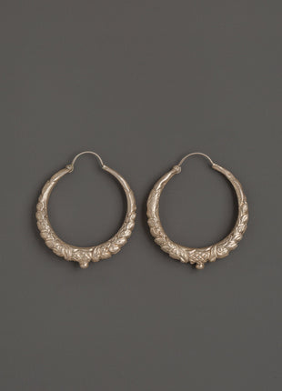 Handcrafted Tibetan Hoop Earrings Set