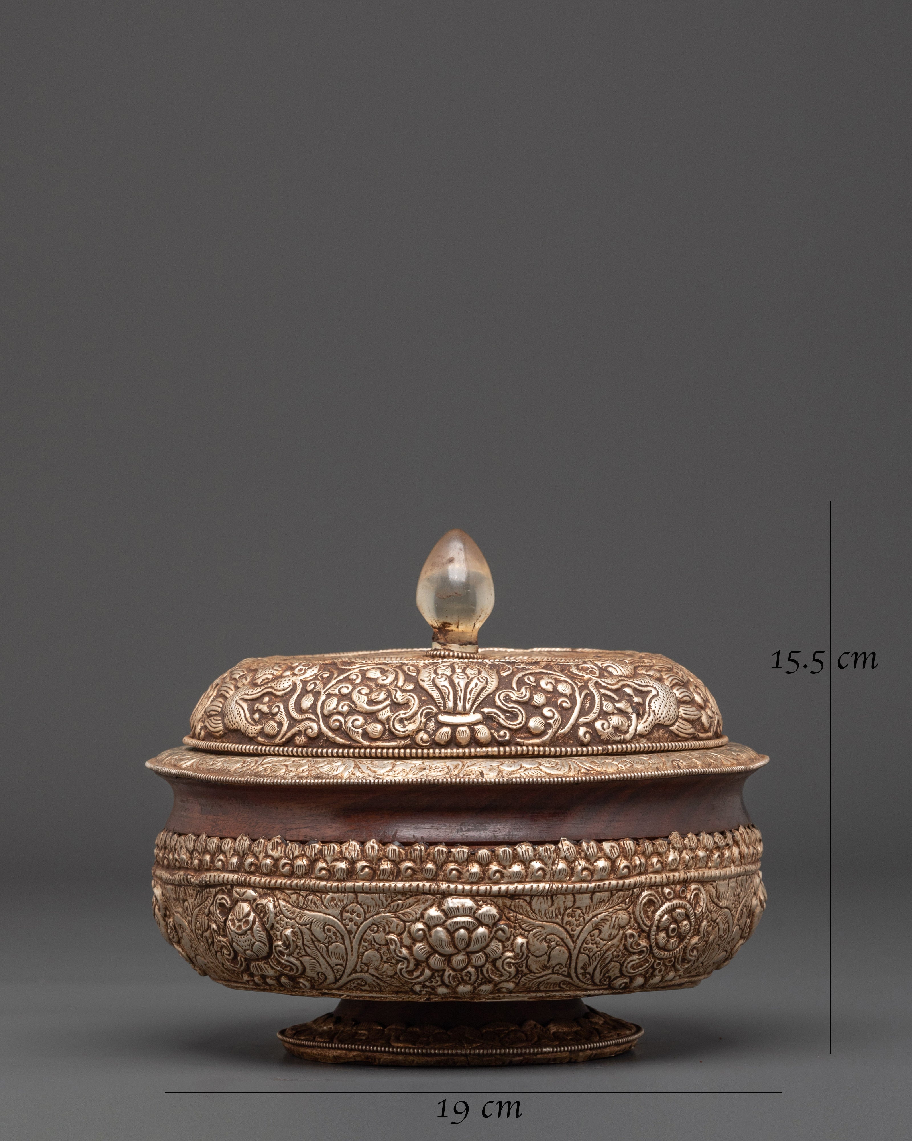 Traditional White Metal Rice Pot | Handcrafted for Rituals