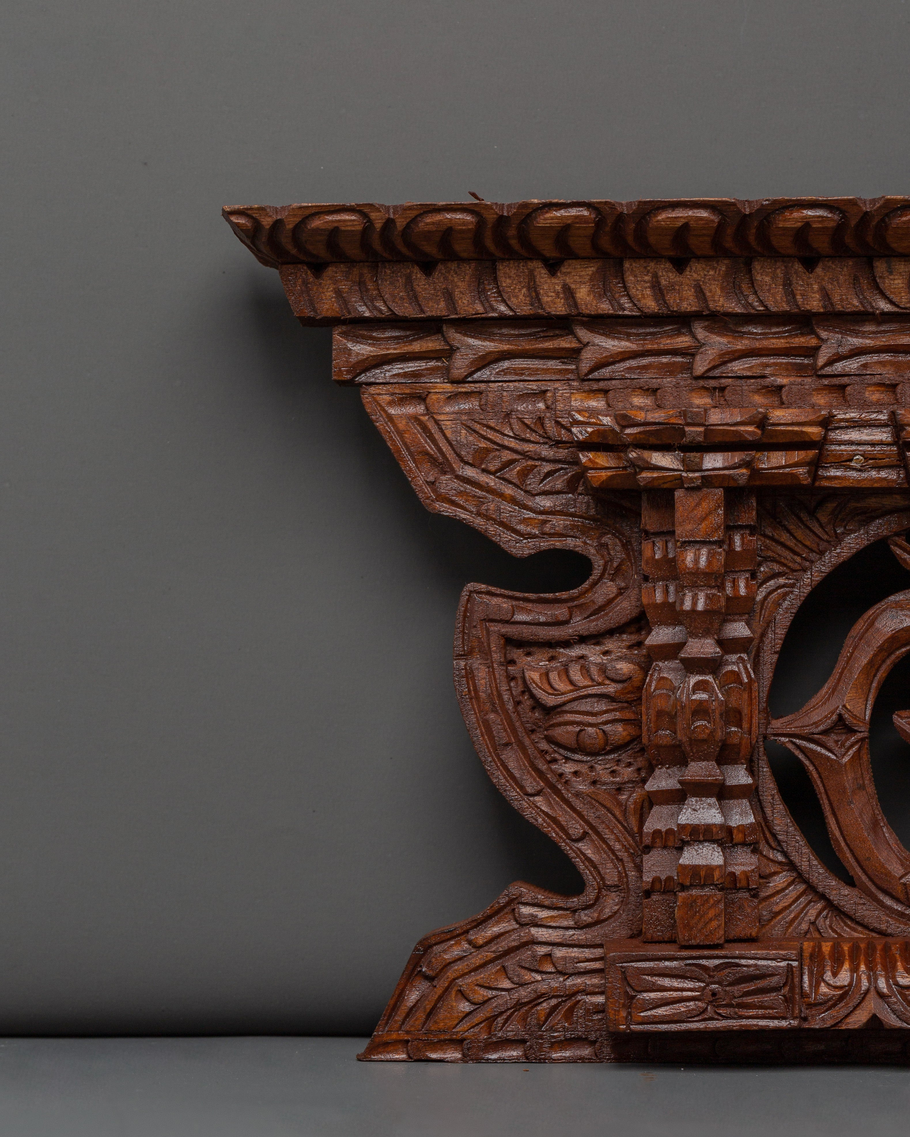 Wooden Hand Craved Om Wall Art | Symbol of Peace