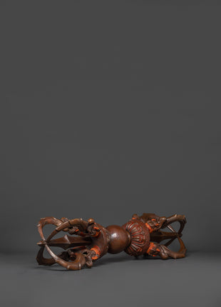 Sacred Oxidized Copper Vajra | Spiritual Protection Artifact