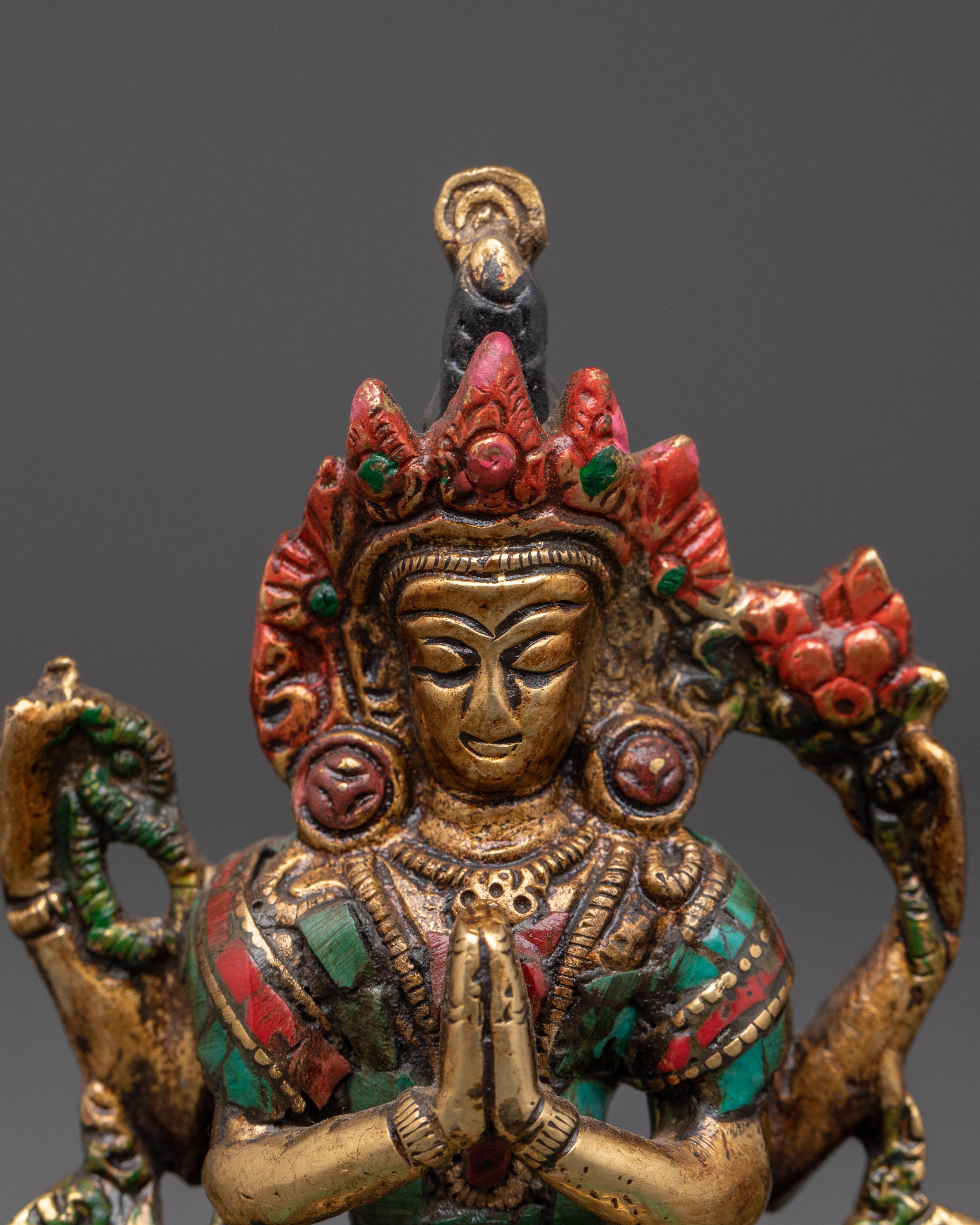 Handcrafted Tibetan Chenrezig Deity | Symbol of Compassion, Healing & Protection