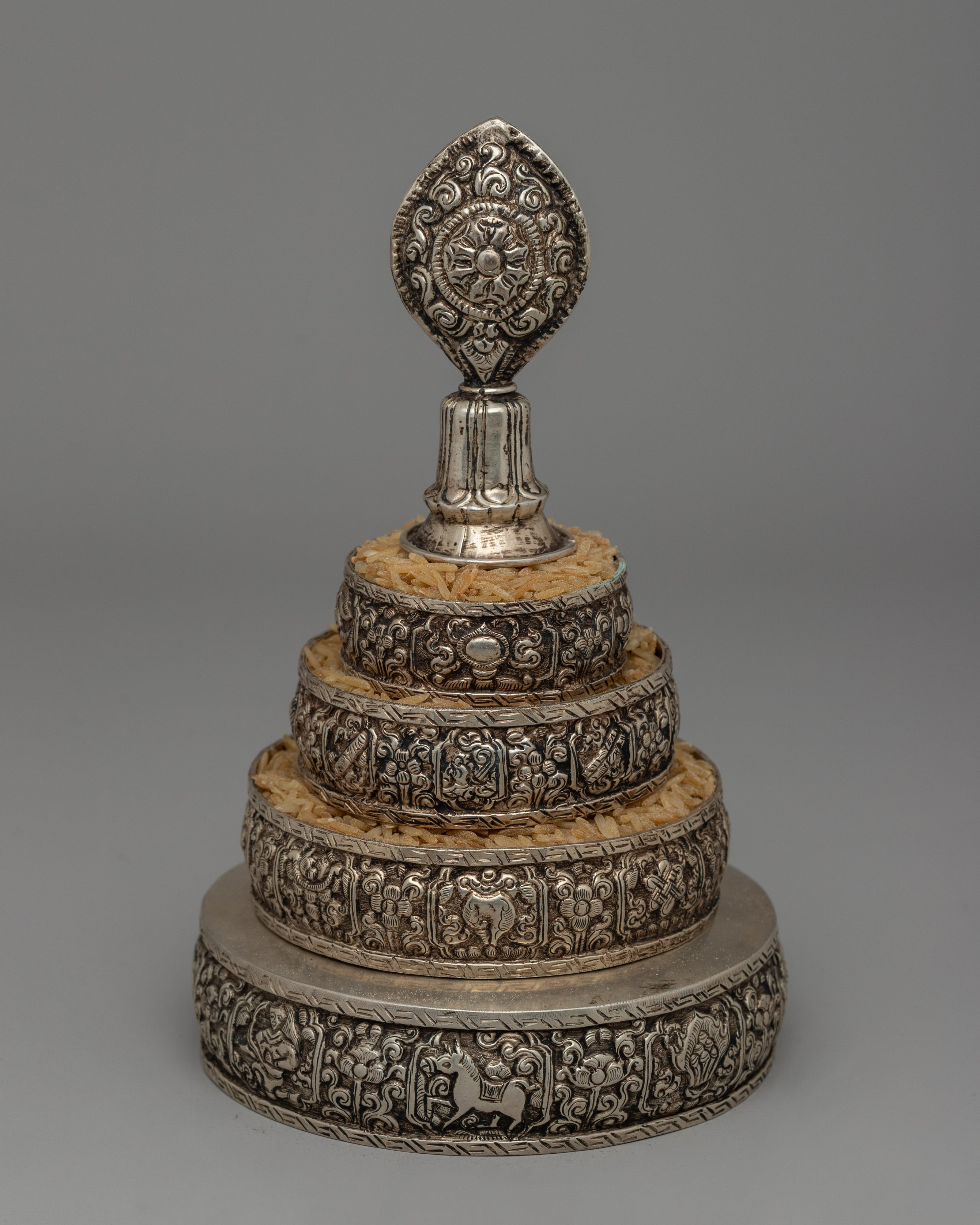 Tibetan Ritual Mandala Set | Sacred Offering Tool for Meditation and Ceremonies