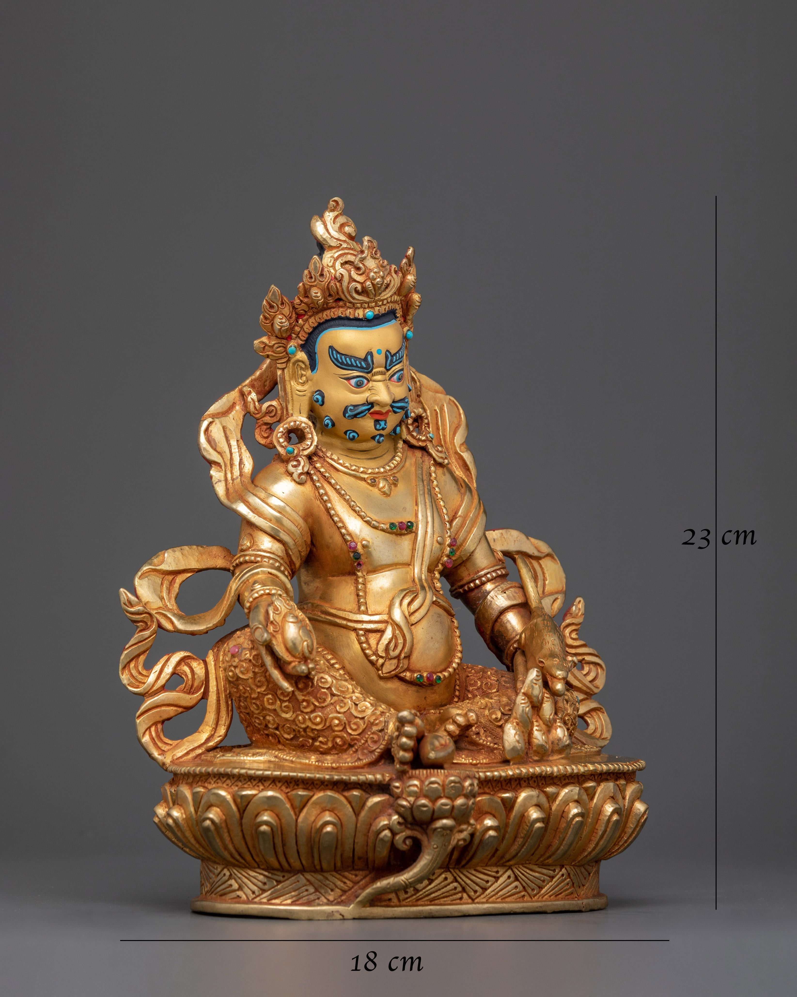 Dzambhala Handcrafted Jewels Deity Statue | Beacon of Wealth