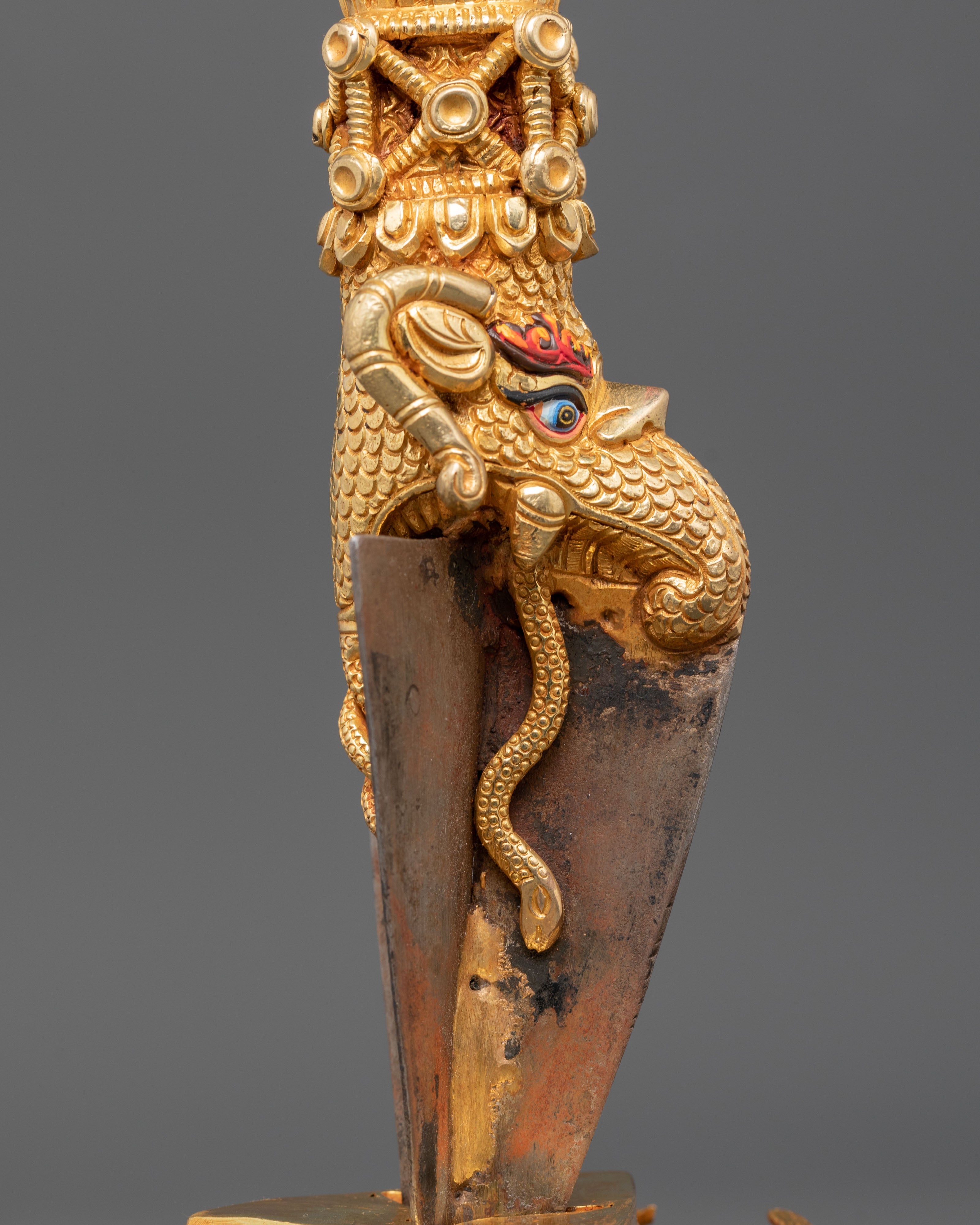 Copper Tibetan Ritual Phurba | Phurba for Buddhist Rituals