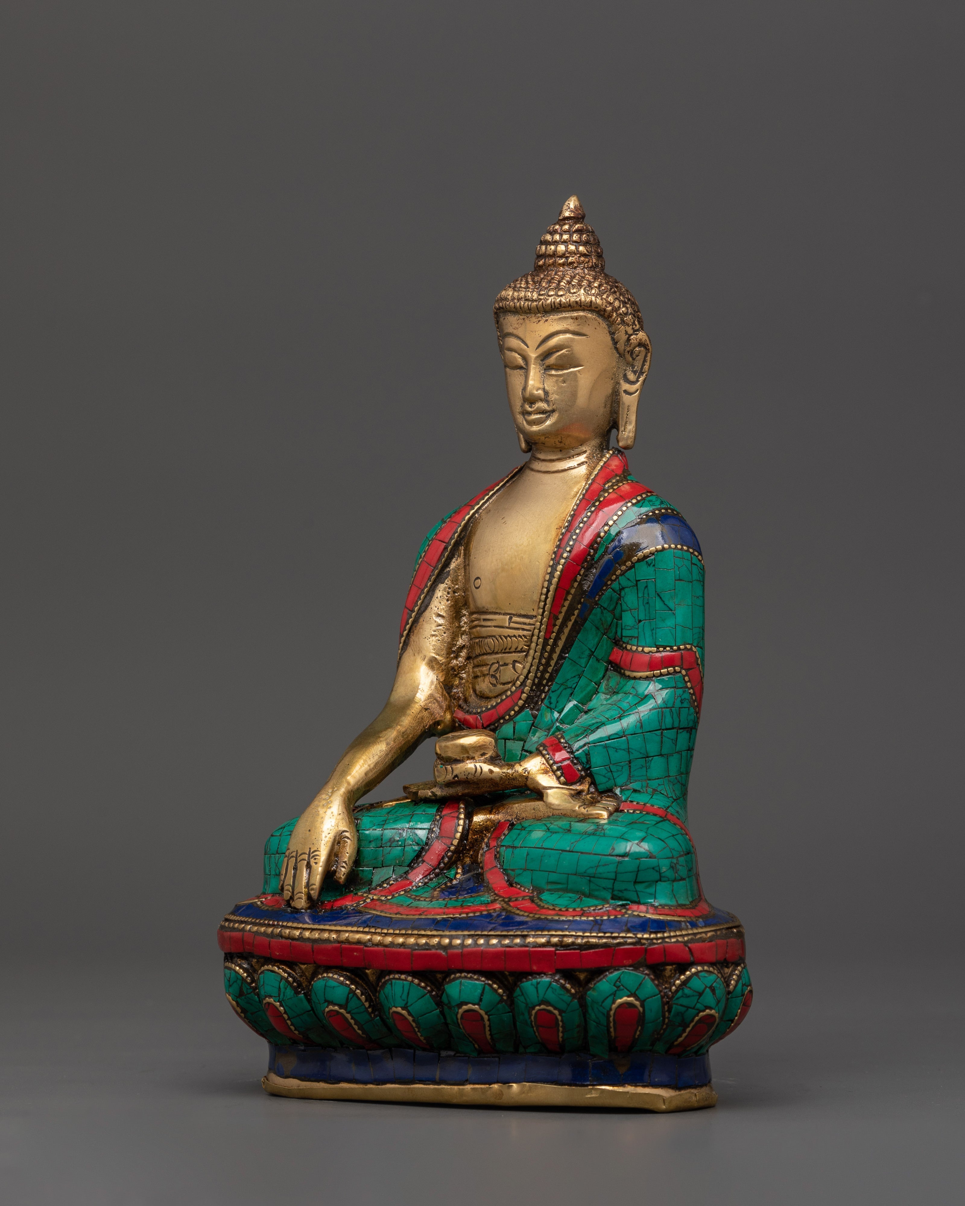 Shakyamuni Buddha Brass Statue | Enlightenment Symbol