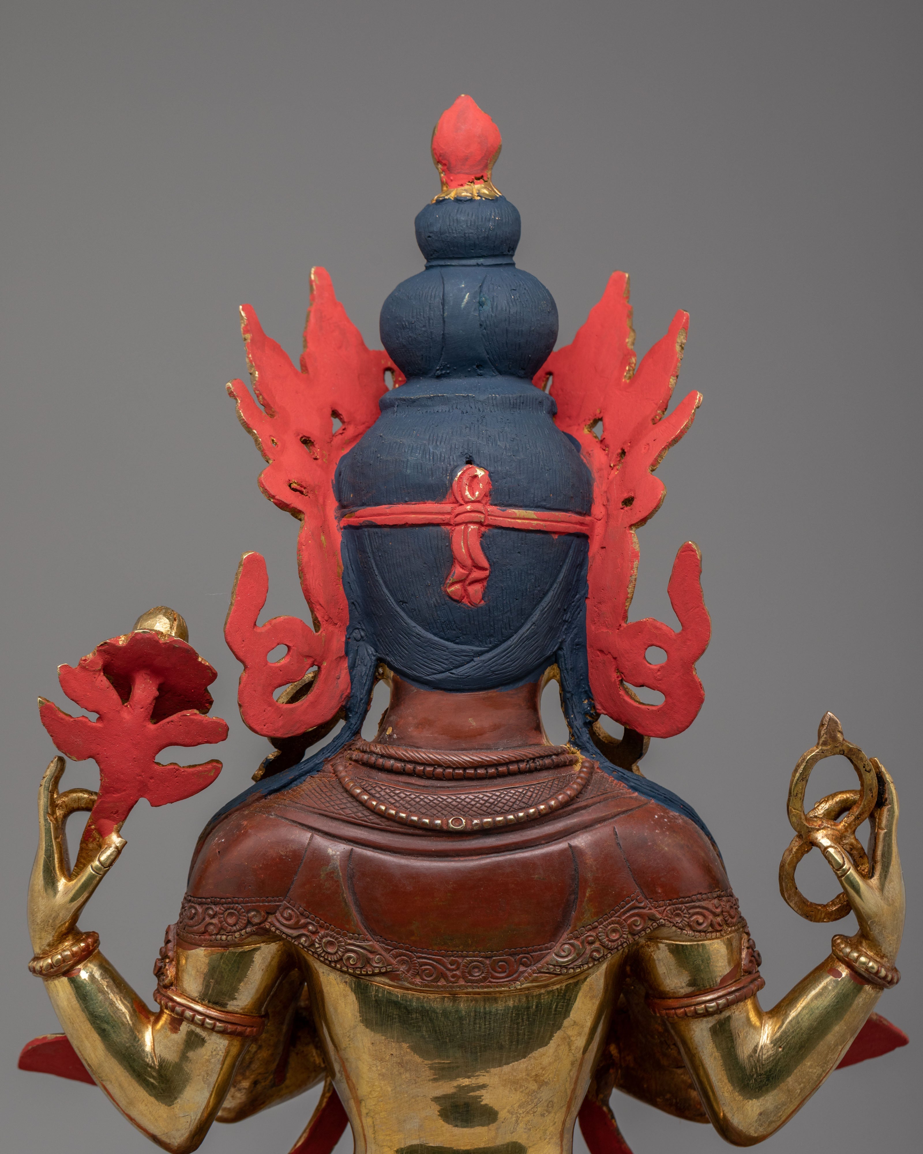 Traditional Himalayan Chenrezig Figurine | Tibetan Spiritual Art