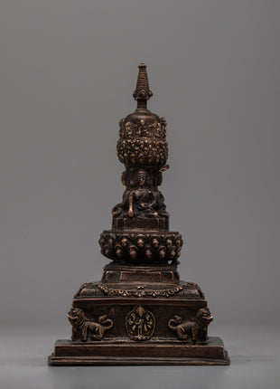 Sacred Buddhist Brass Stupa