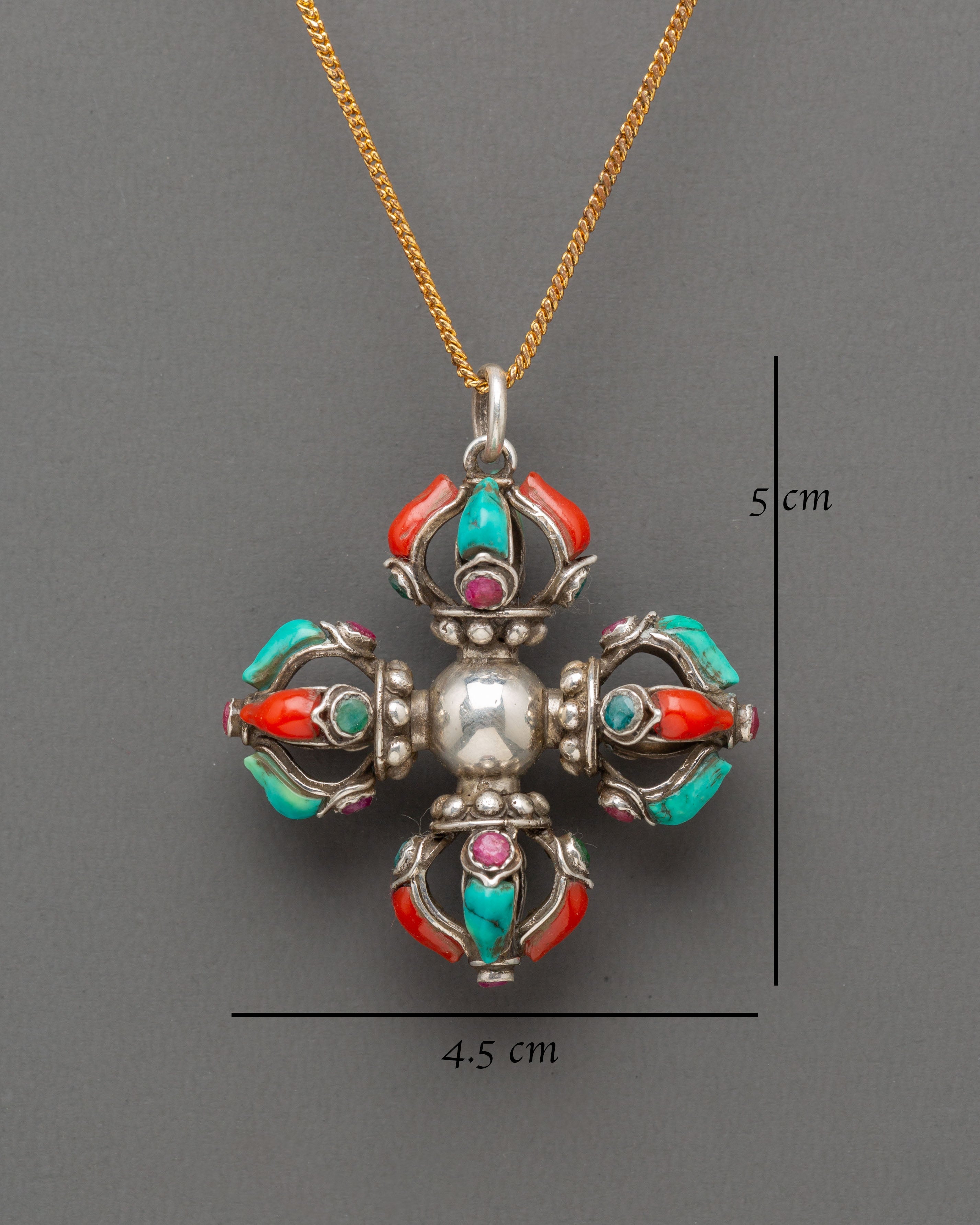 Sacred Vishwa Vajra Locket | Tibetan Buddhist Jewelry for Spiritual Protection