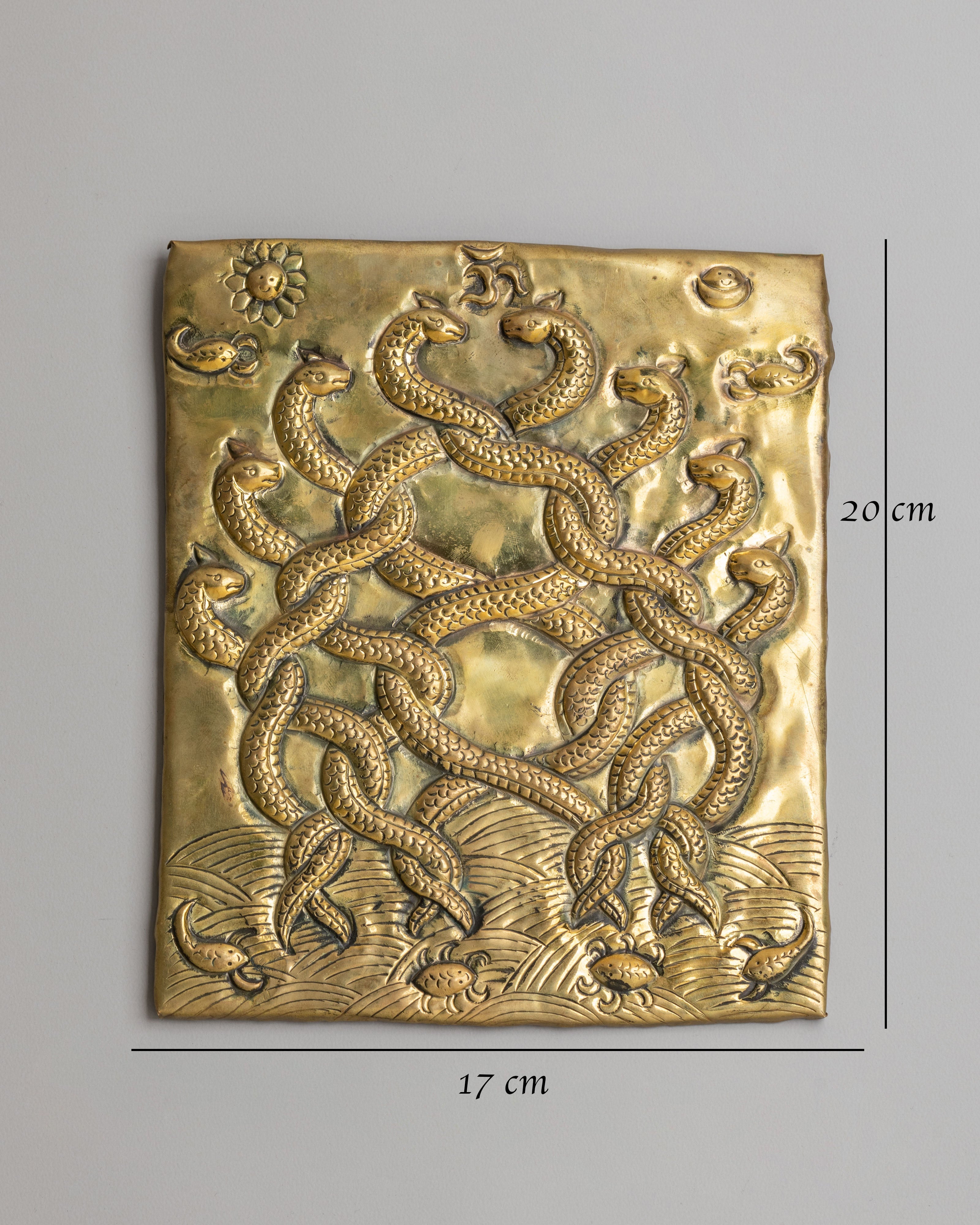 Mythological Naag Wall Hanging | Sacred Serpent Art for Protection and Meditation