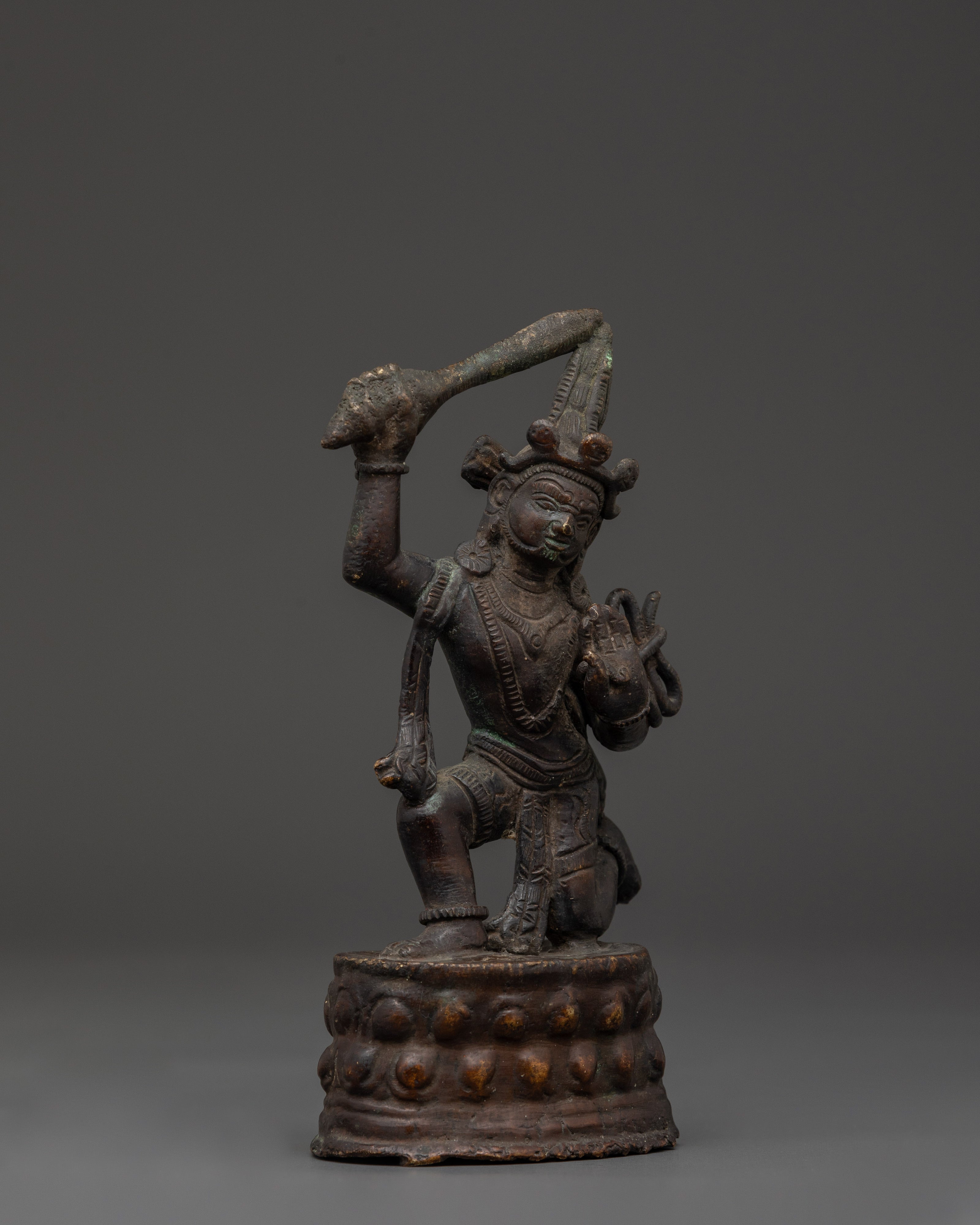 Handcrafted Achala Statue | Brass Hindu Protector Deity Sculpture