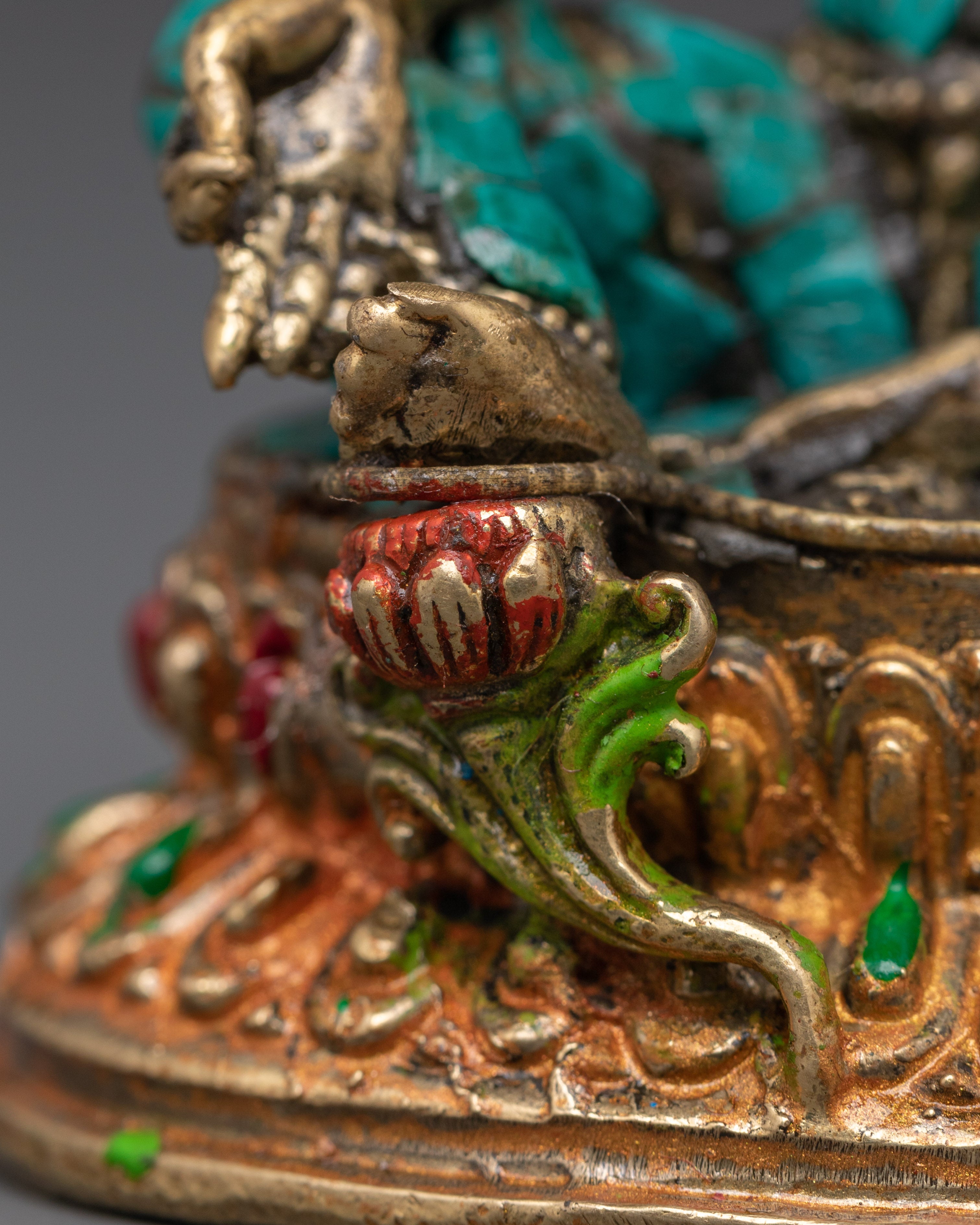 Handcrafted Green Tara Buddhist Deity | Meditation and Home Decor