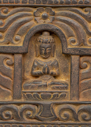 Wooden Sutra Cover | Hand-Carved Tibetan Scripture Holder