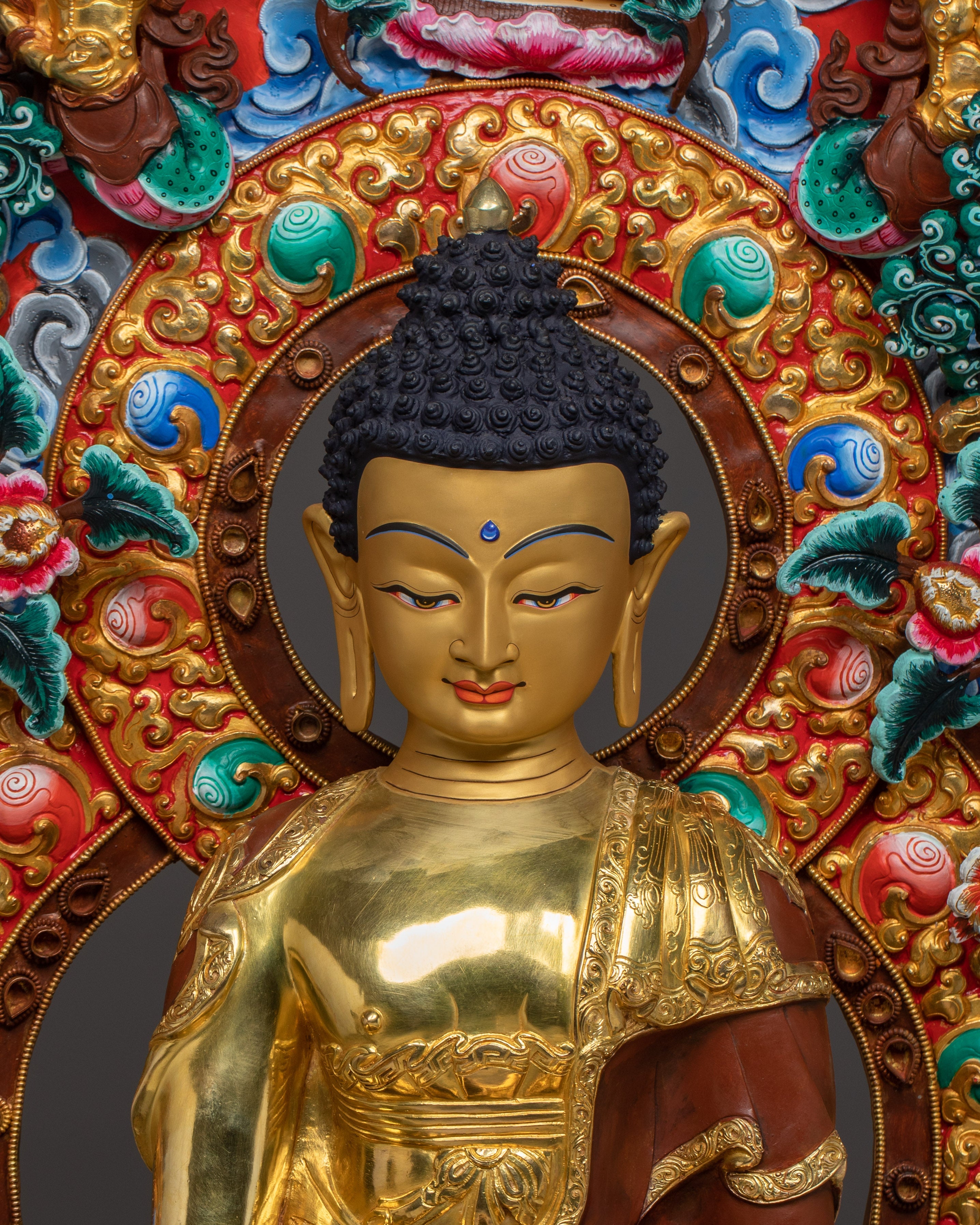Authentic Tibetan Shakyamuni Buddha Statue | Sacred Buddhist Art