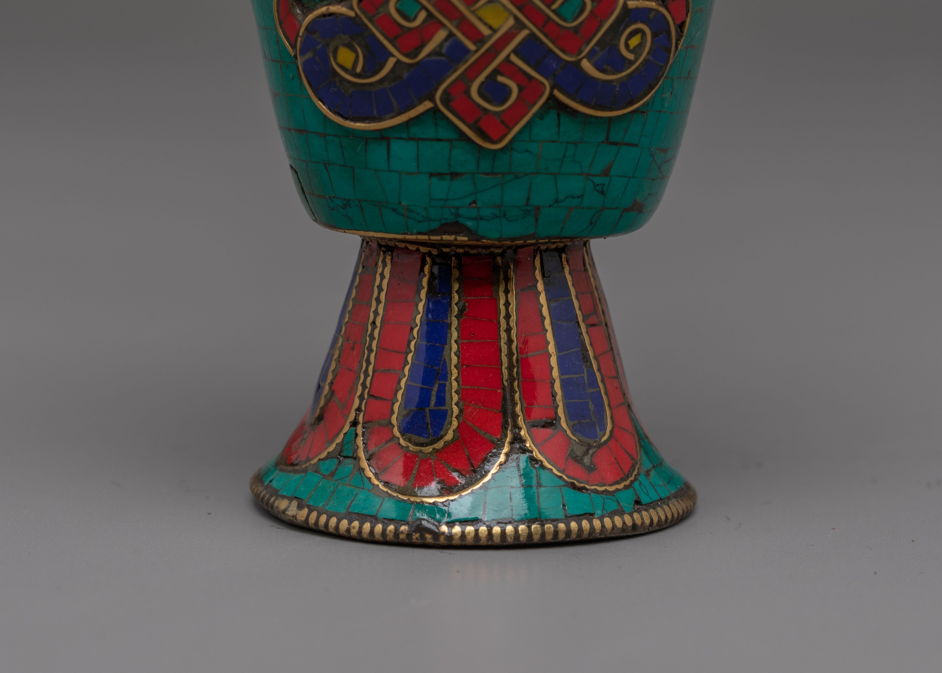 Sacred Buddhist Flower Vase Set | Symbol of Purity and Devotion