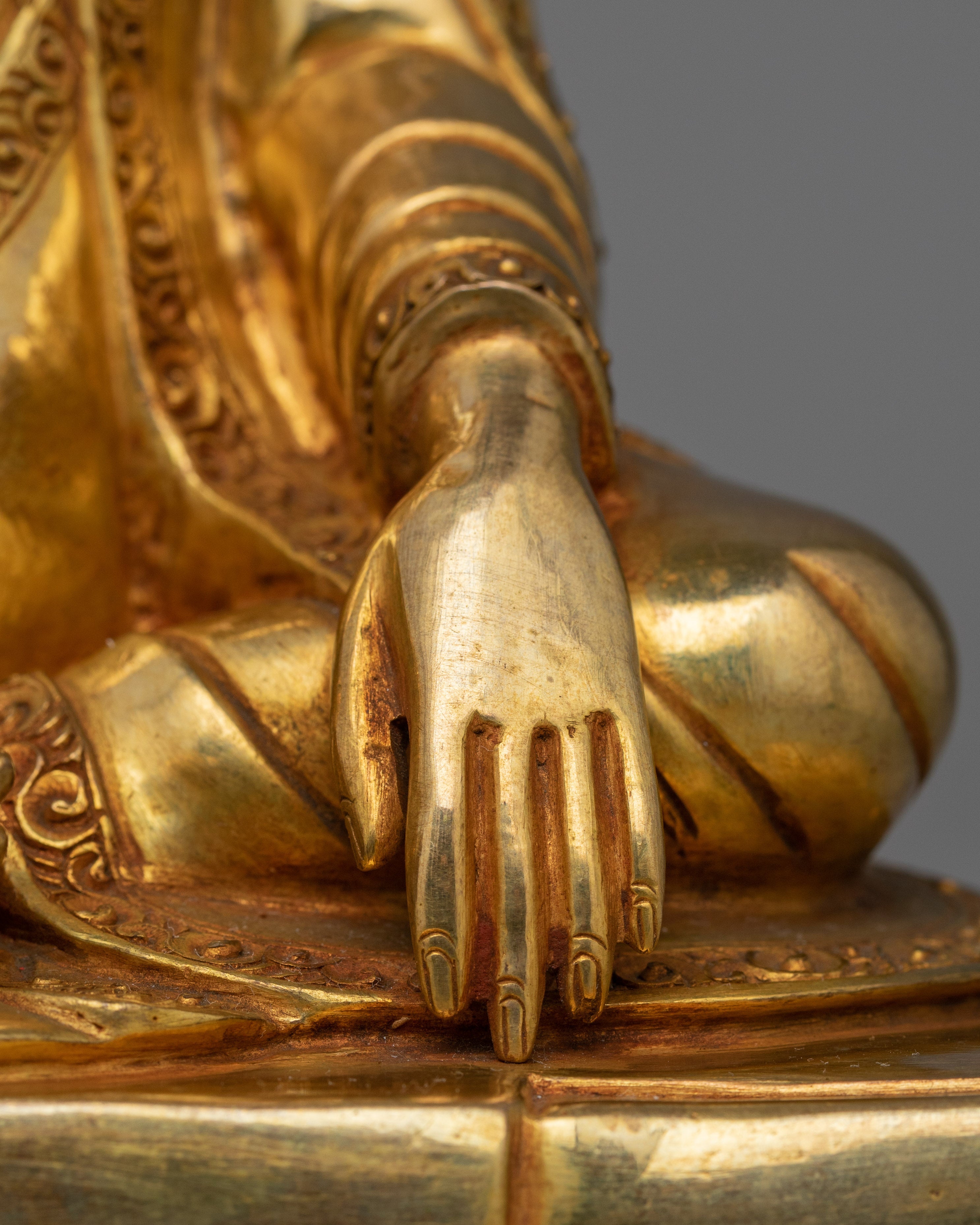Himalayan Figurine of Marpha | 24K Gold Gilded Statue