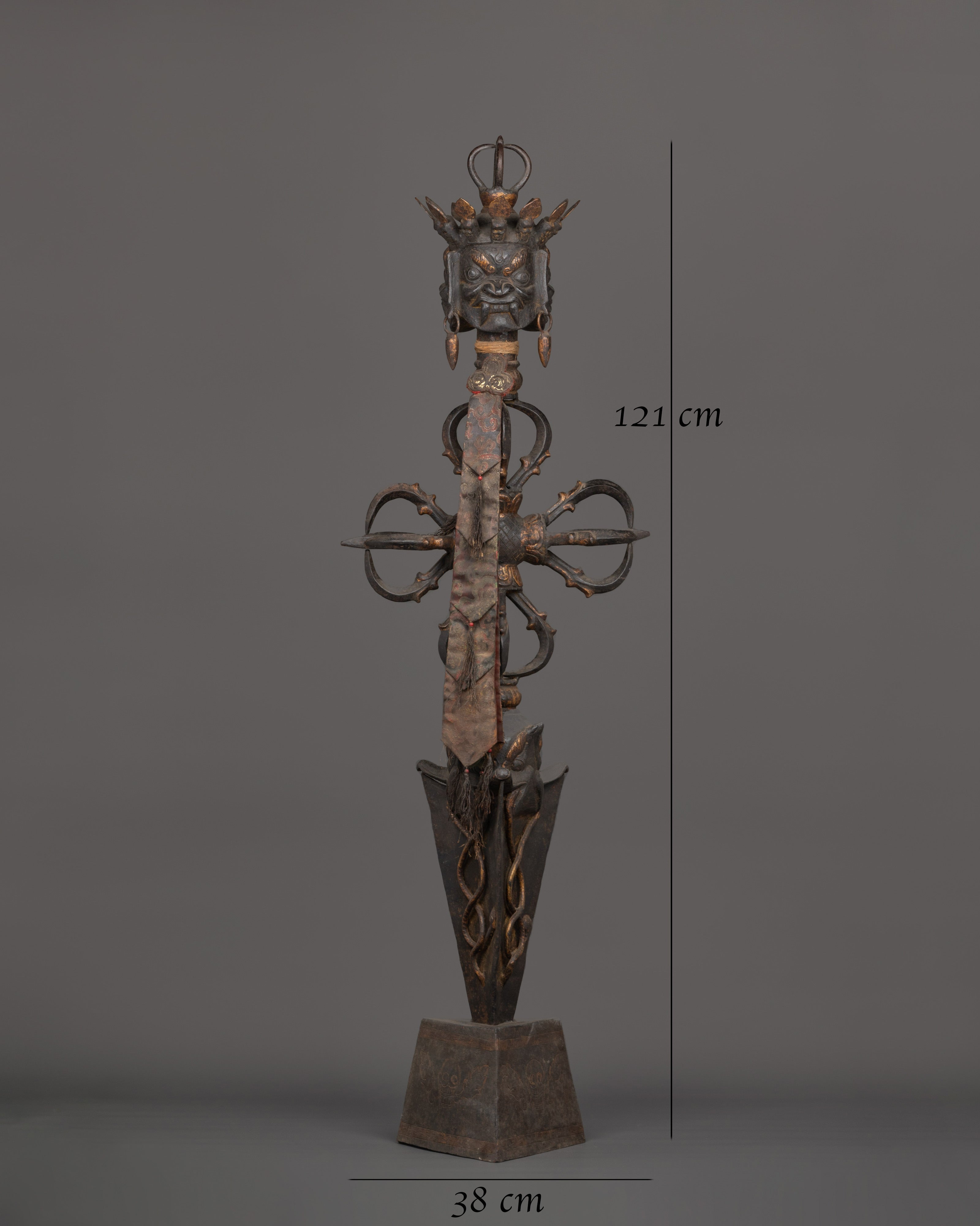 Sacred Iron Phurba Dagger | Vajra Ritual Tool