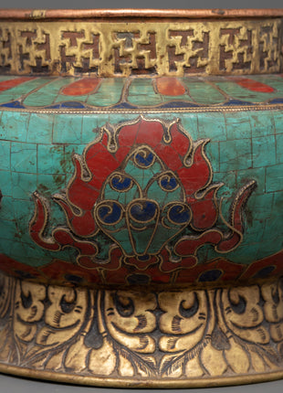 Tibetan Copper Rice Pot |  A Symbol of Prosperity & Ritual Elegance