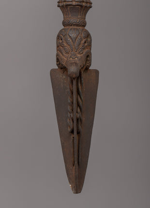 Handcrafted Iron Buddhist Phurba With Stand | A sacred Vajrakila for Spiritual Practices