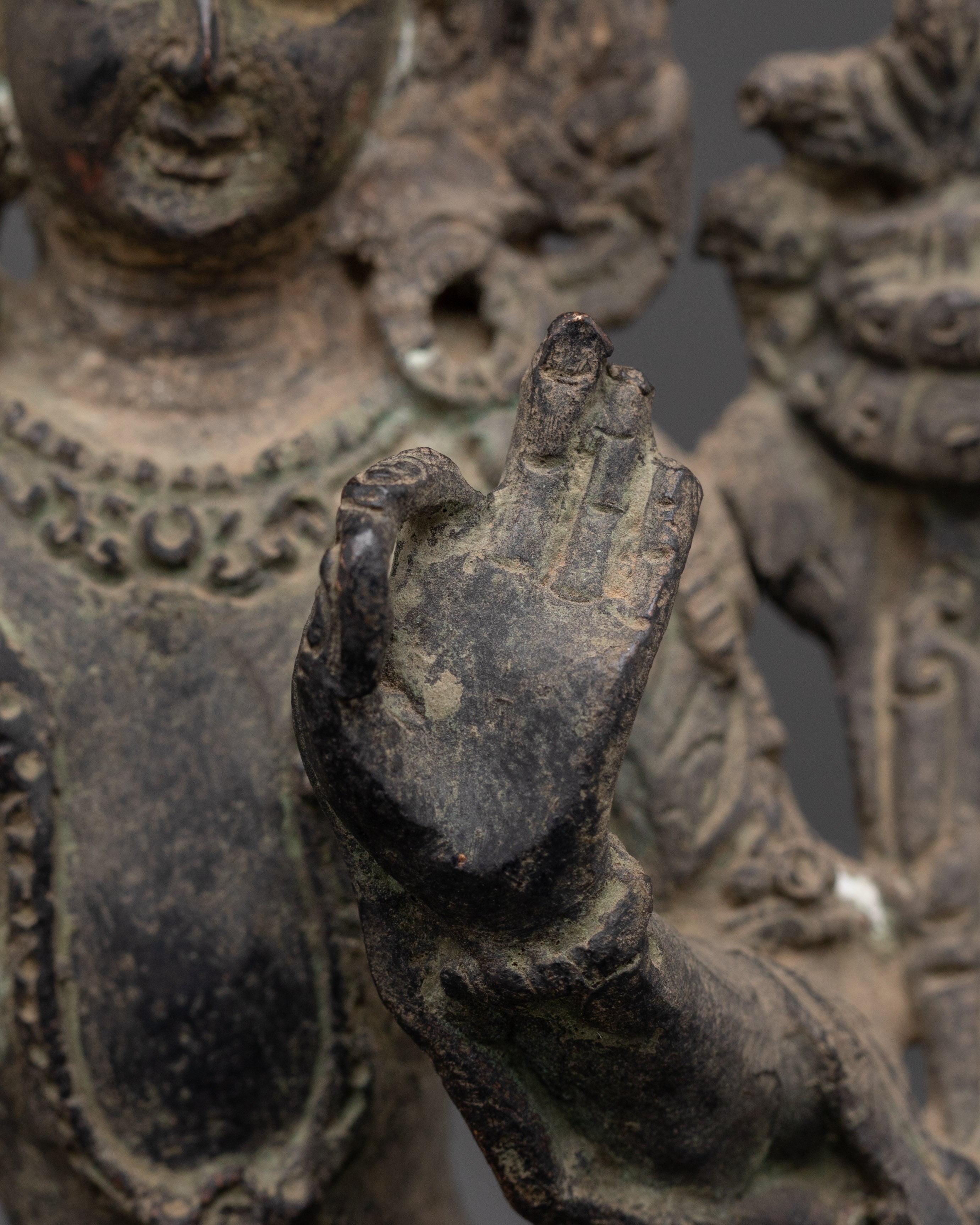Manjushri Meditation Sculpture | Sword Of Knowledge Clutching Deity Manjushri