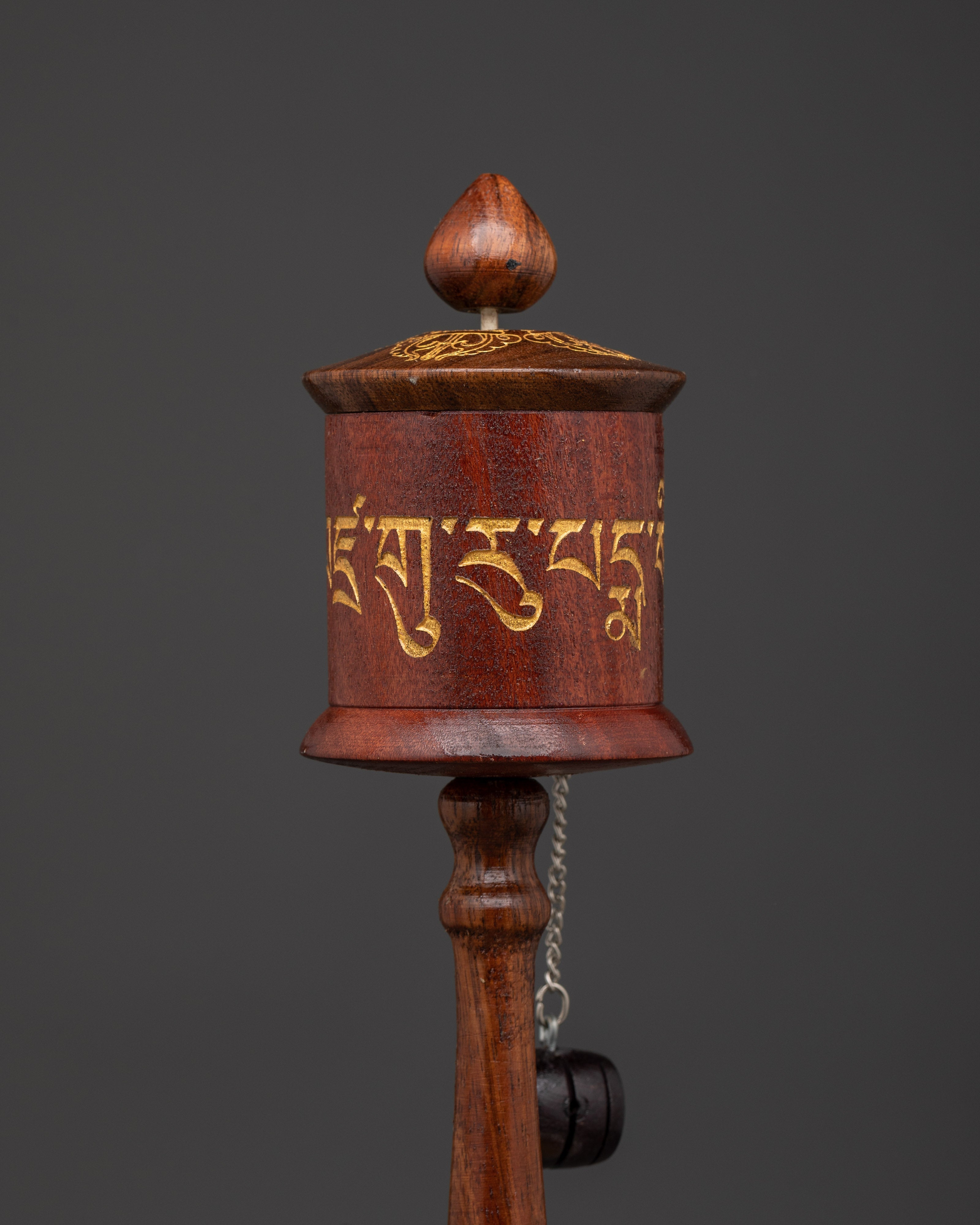 Handcrafted Wooden Prayer Wheel | Tibetan Mantra Spinner