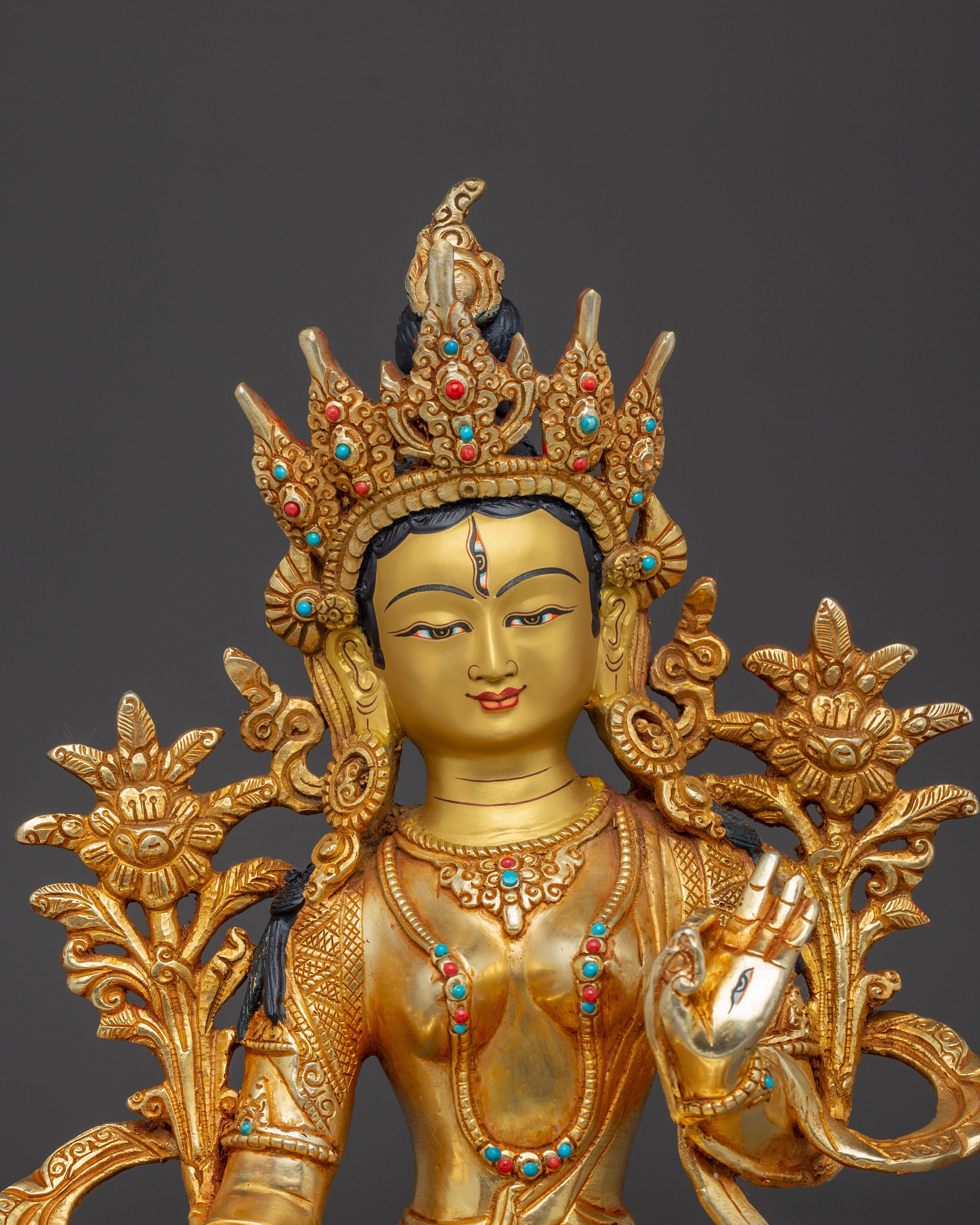 SIta Tara Tibetan Deity Statue | White Tara - Healing Deity