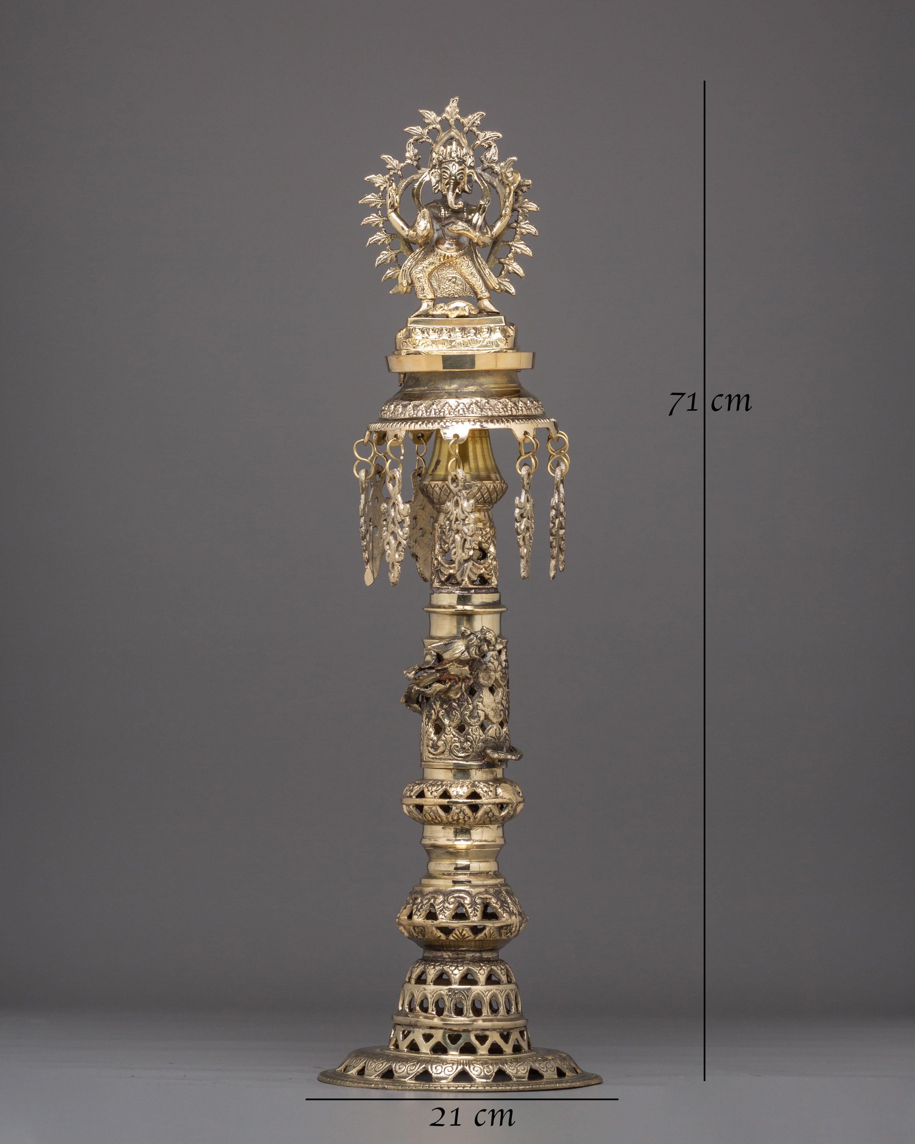 Handmade Panas Oil Lamp Set | Sacred Brass Lamp