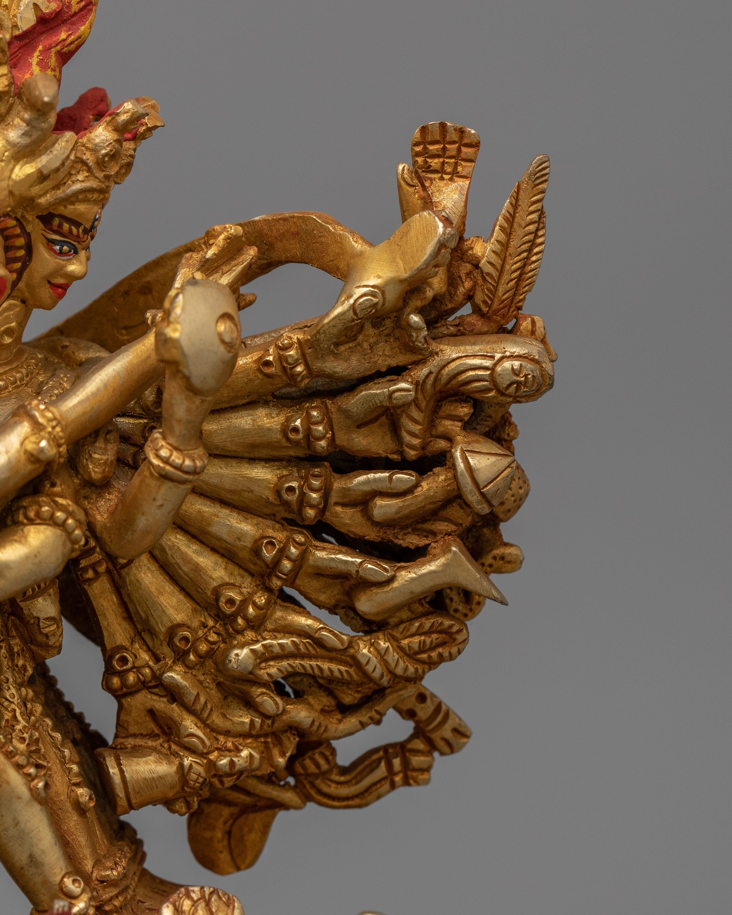 Handmade Statue of Vajrabhairava | Tibetan Protector Deity for Meditation and Altar